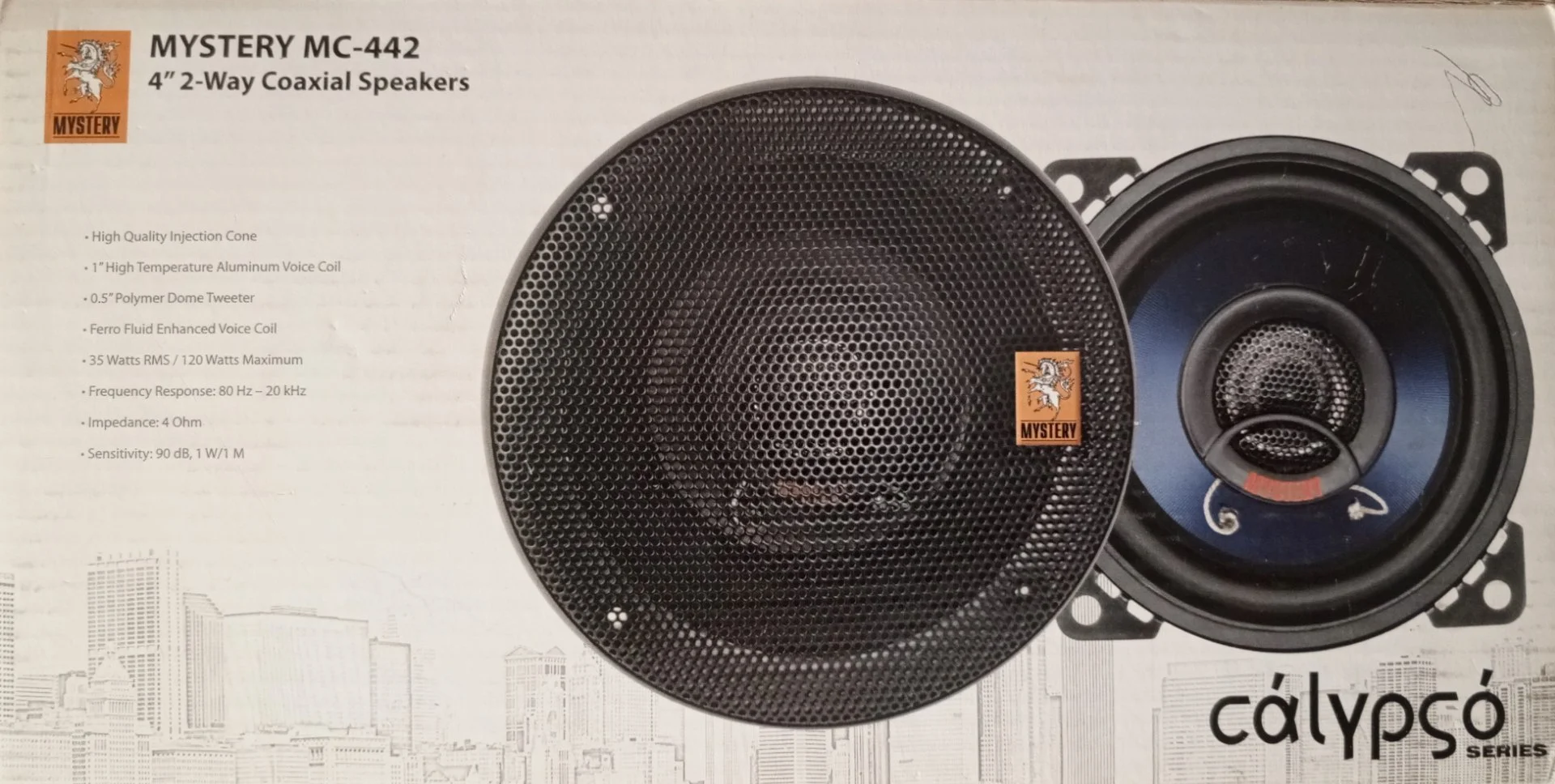 4" 2х полосная коаксиальная акустическая система MYSTERY MC-442