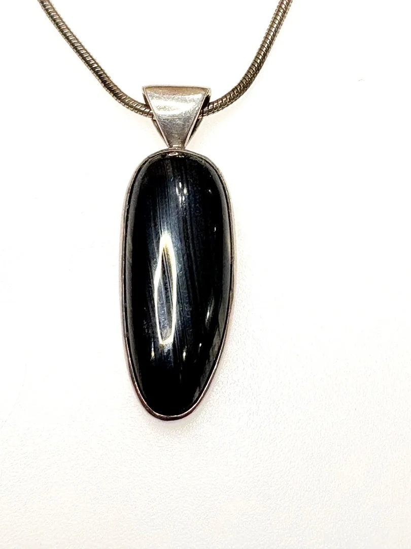 Сет Цепочка Кулон Jabez Jewels Черный Турмалин 925 - миниатюра 2
