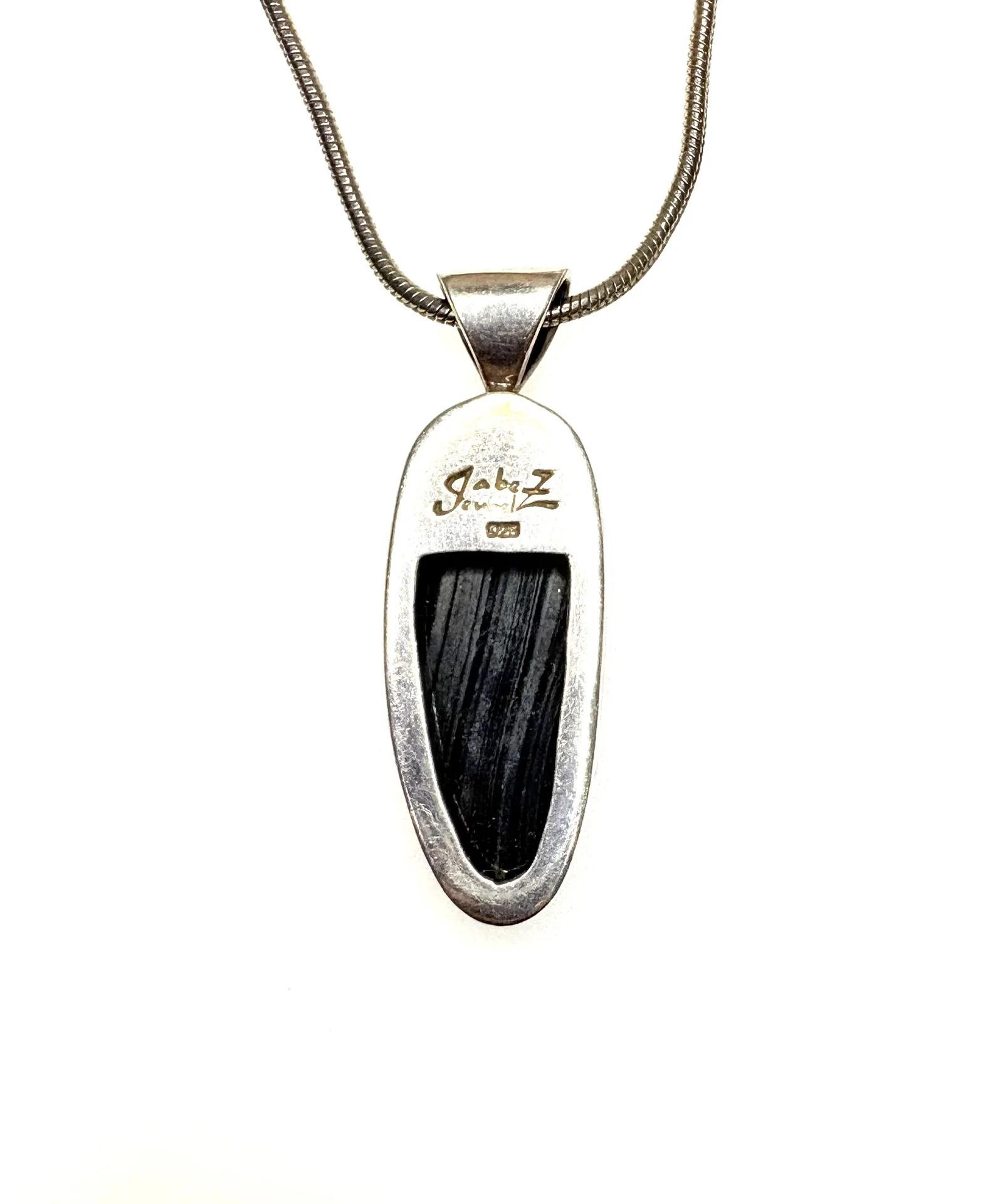 Сет Цепочка Кулон Jabez Jewels Черный Турмалин 925 - миниатюра 3