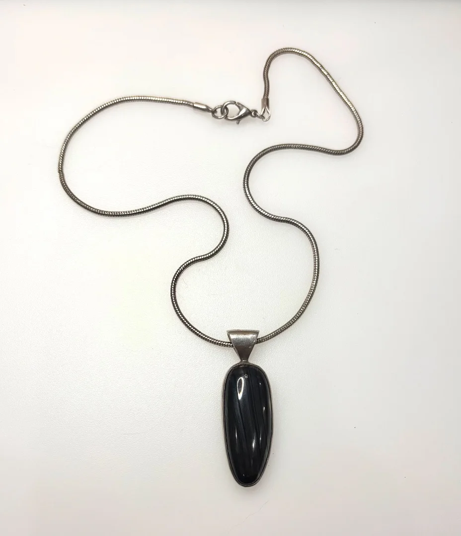 Сет Цепочка Кулон Jabez Jewels Черный Турмалин 925 - миниатюра 4