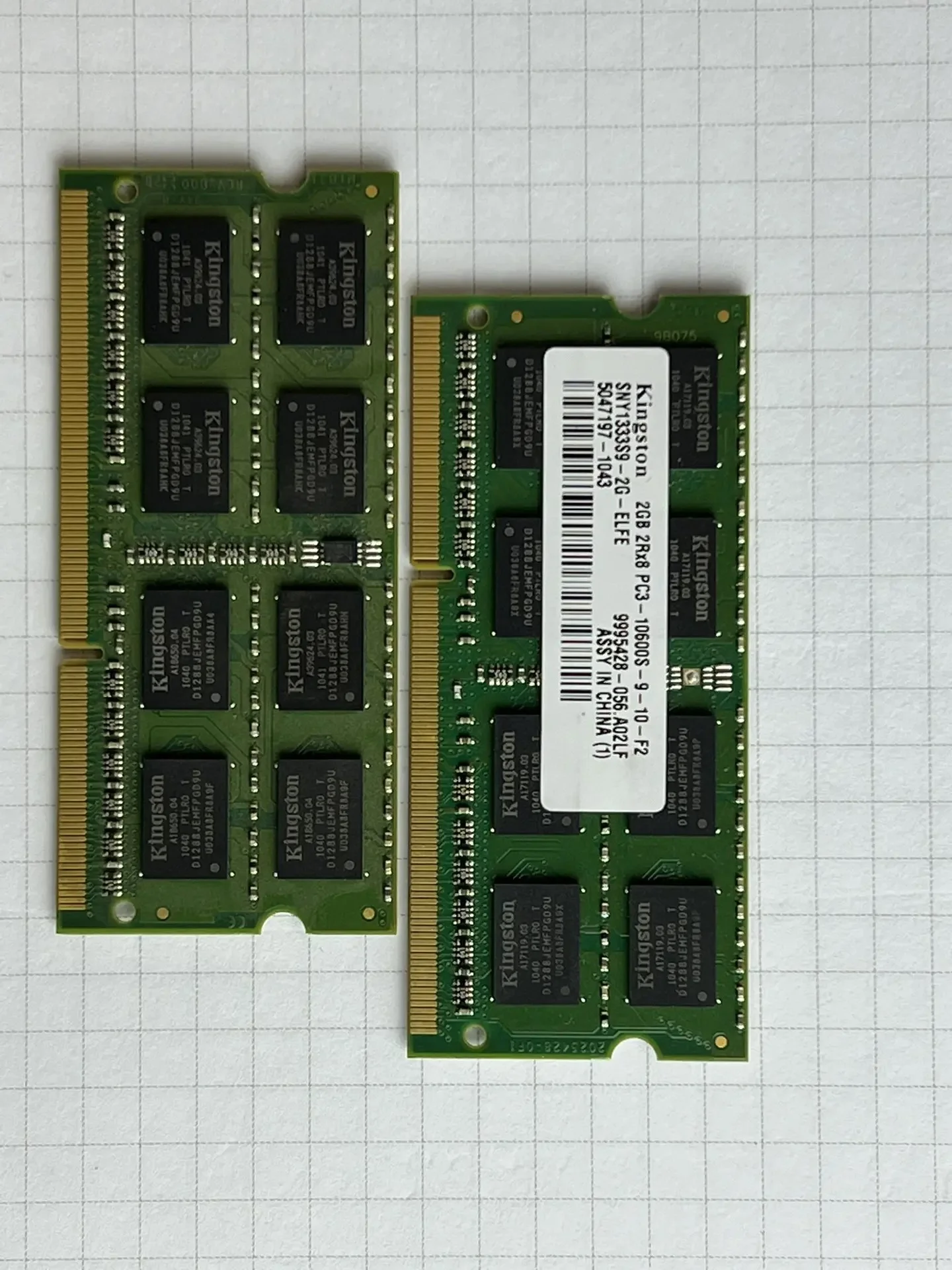 Оперативная память Kingston 2GB DDR3 1066MHz для ноутбука - миниатюра 2
