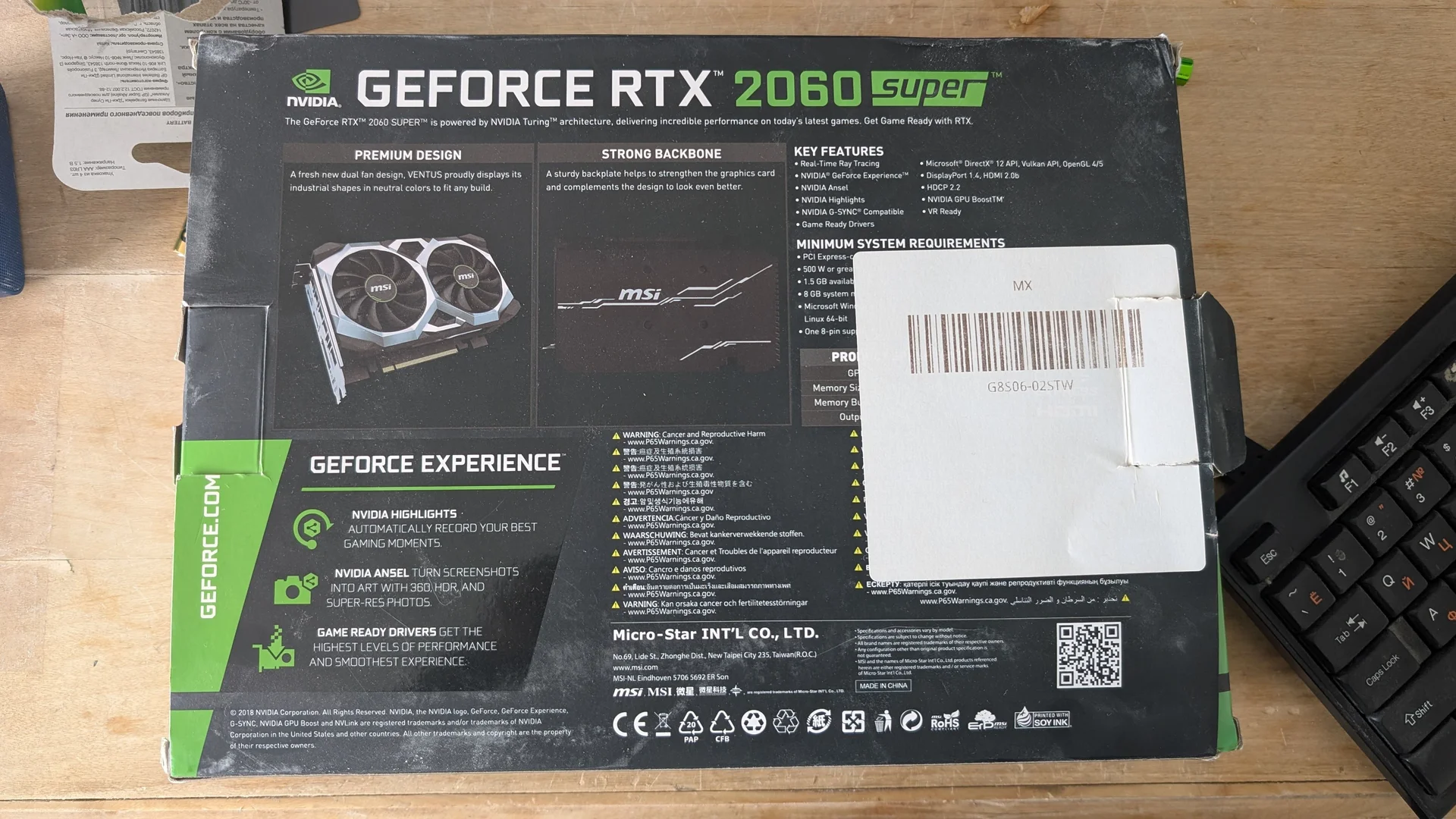 RTX 2060 super 8GB msi - миниатюра 3