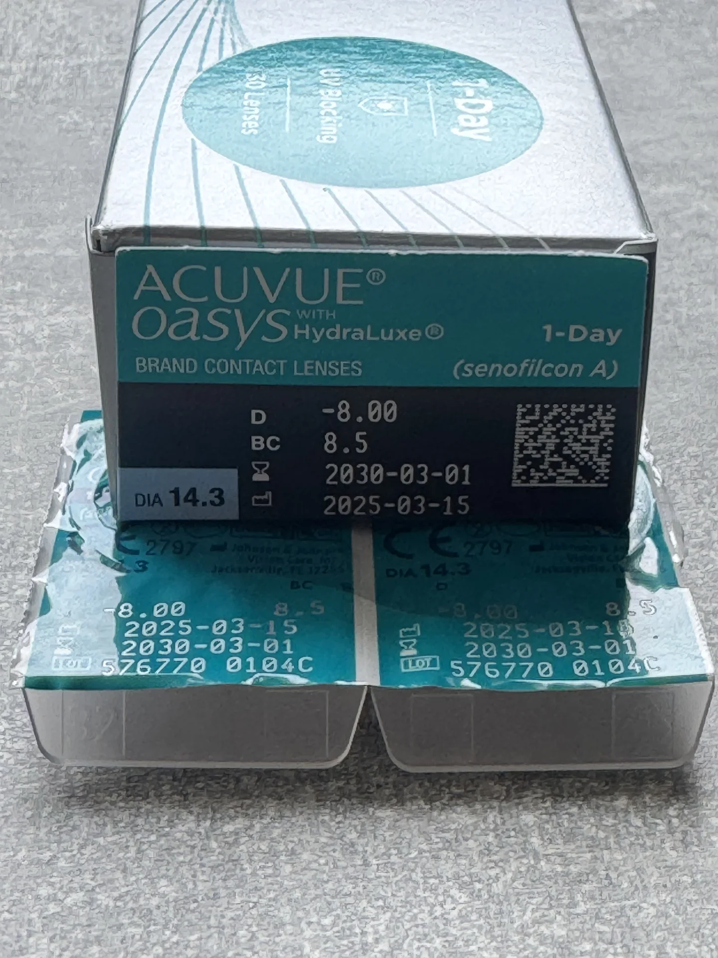 Линзы контактные однодневные Acuvue Oasys (-8.00) - миниатюра 4