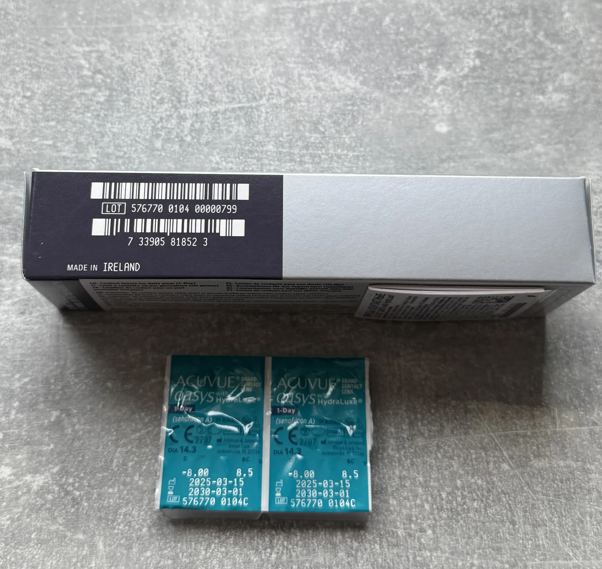 Линзы контактные однодневные Acuvue Oasys (-8.00) - миниатюра 5