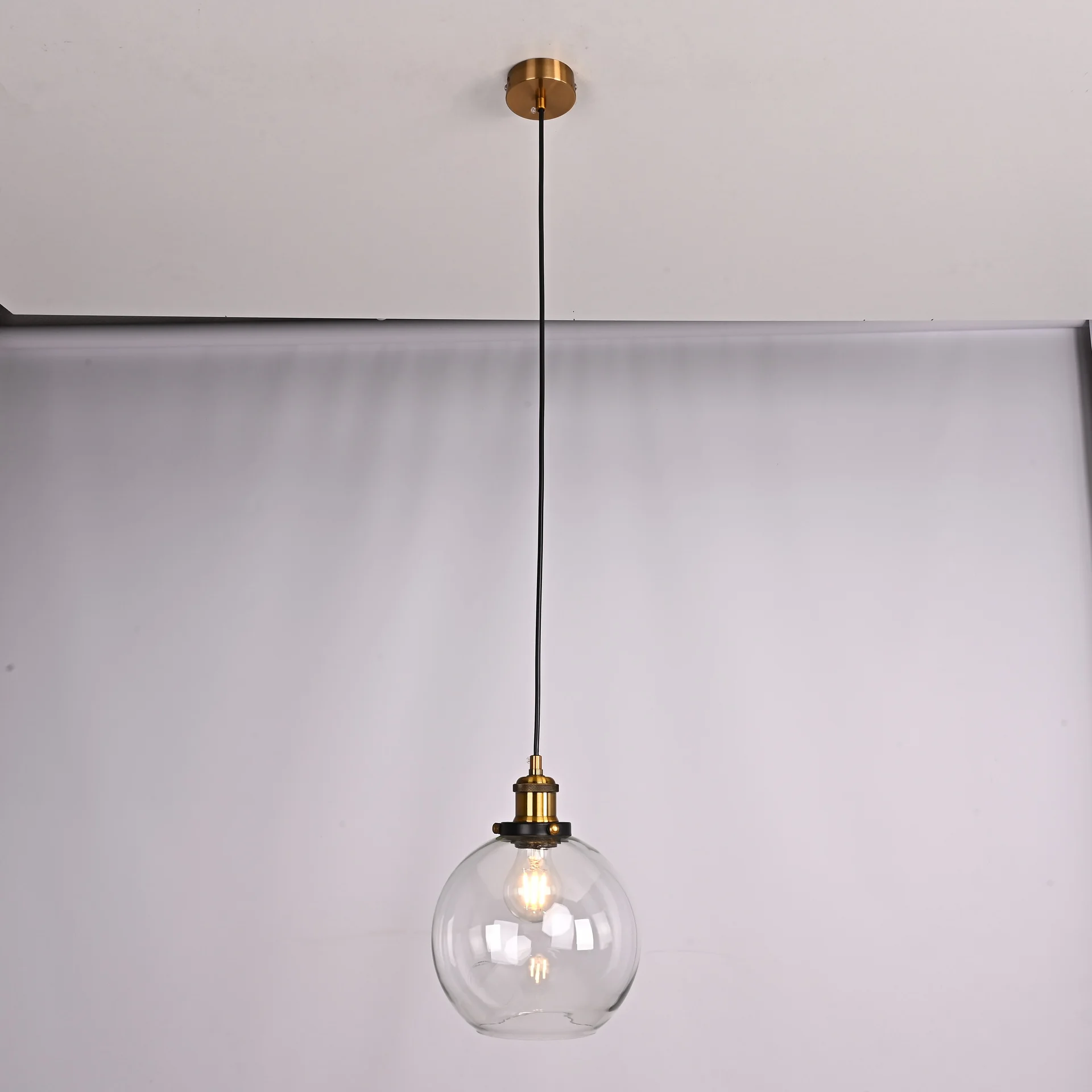 Подвесной светильник Loft Clear Glass Sphere Cloche - миниатюра 2