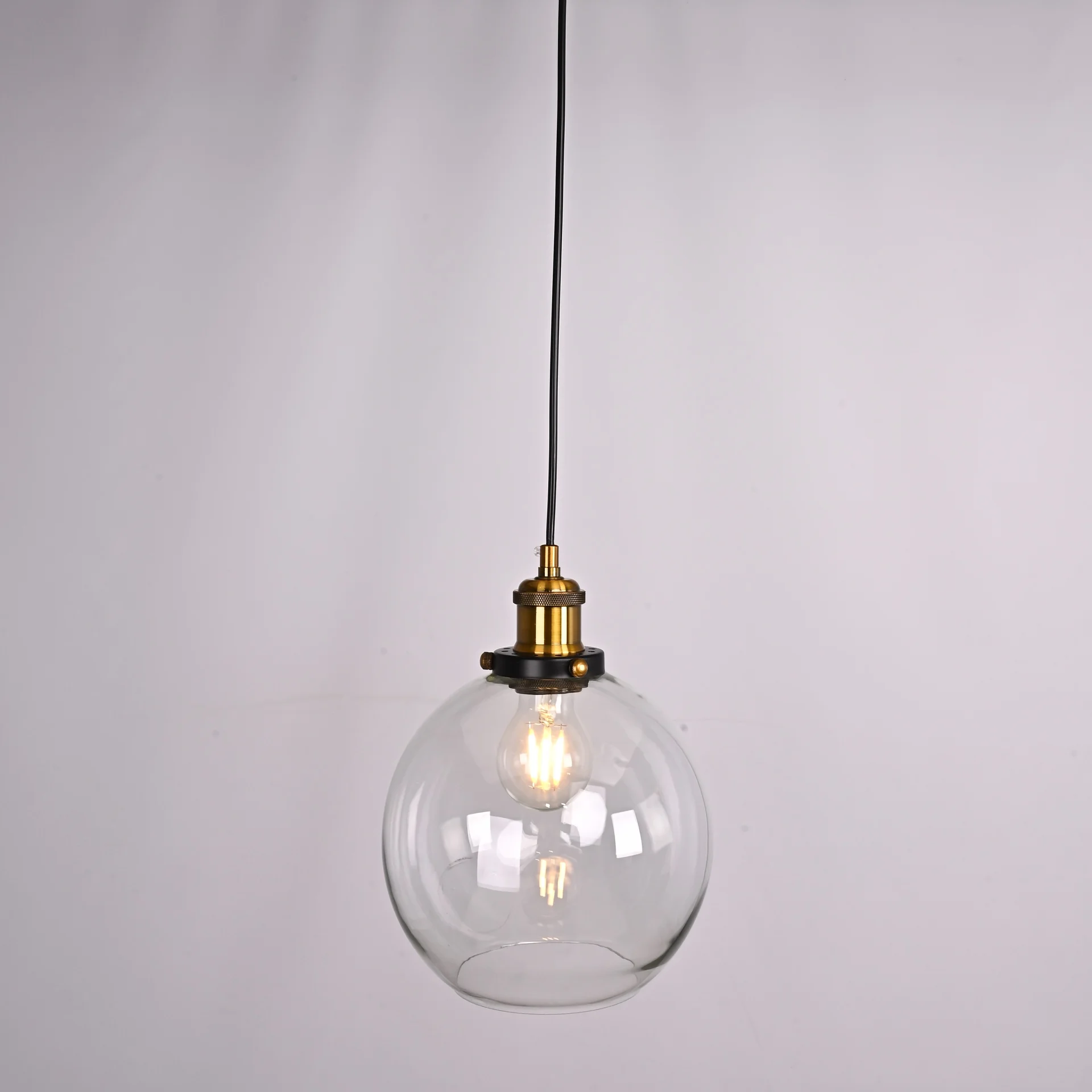 Подвесной светильник Loft Clear Glass Sphere Cloche - миниатюра 5