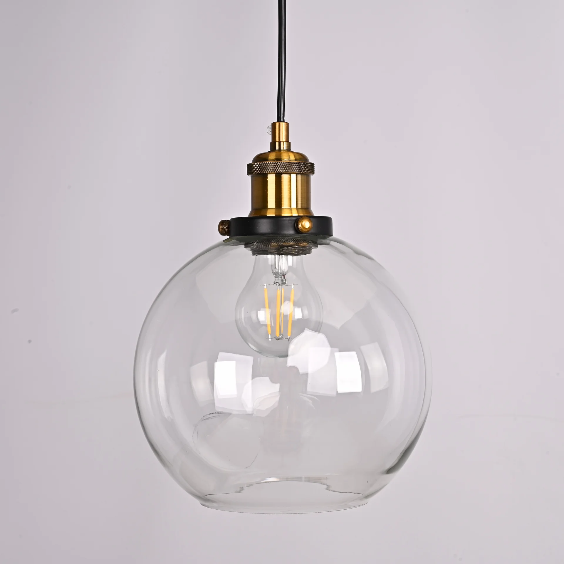 Подвесной светильник Loft Clear Glass Sphere Cloche - миниатюра 6