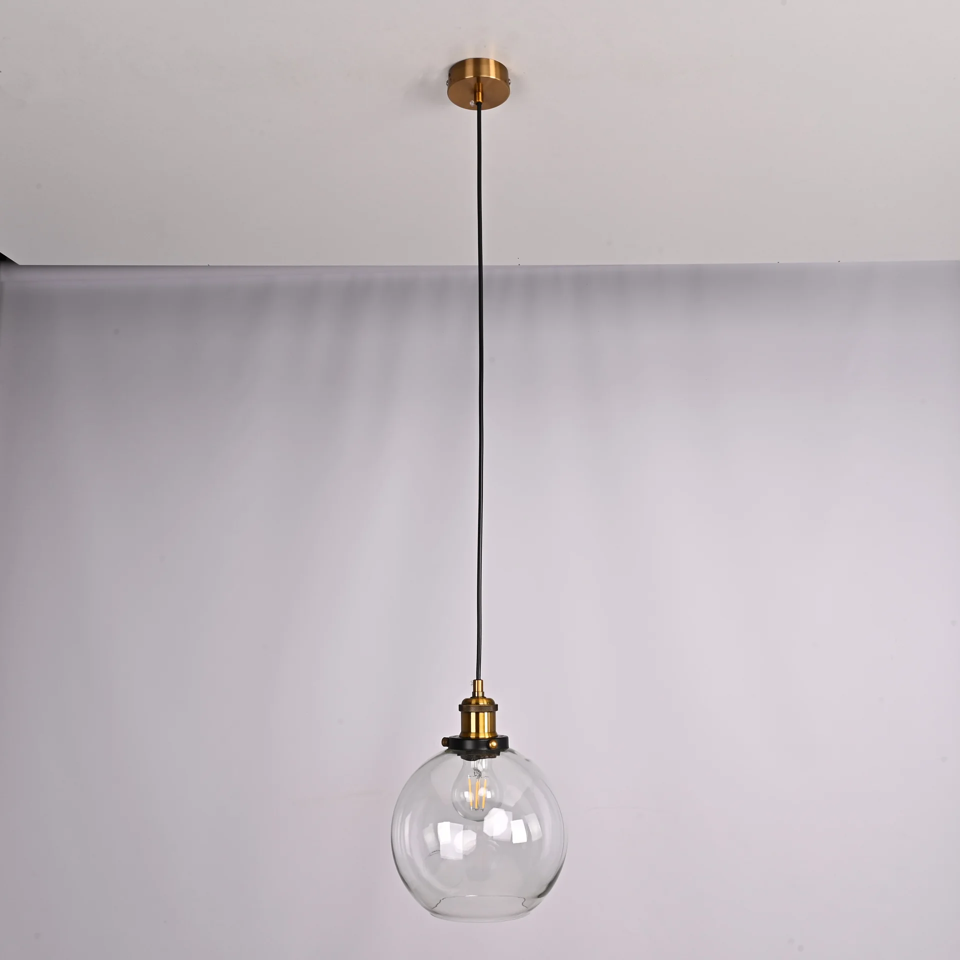 Подвесной светильник Loft Clear Glass Sphere Cloche - миниатюра 7