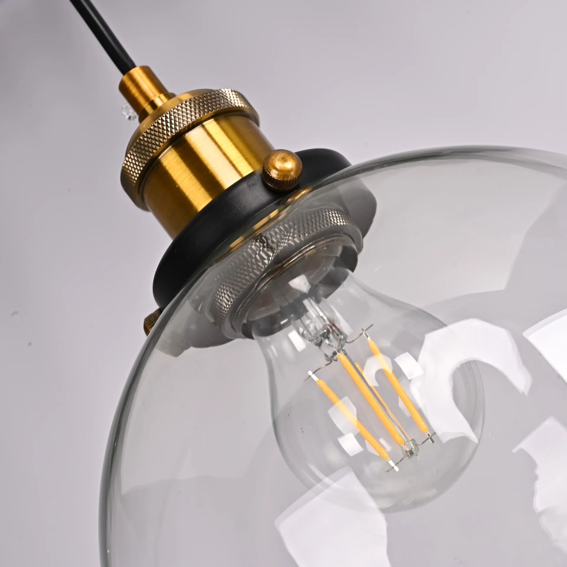 Подвесной светильник Loft Clear Glass Sphere Cloche - миниатюра 9