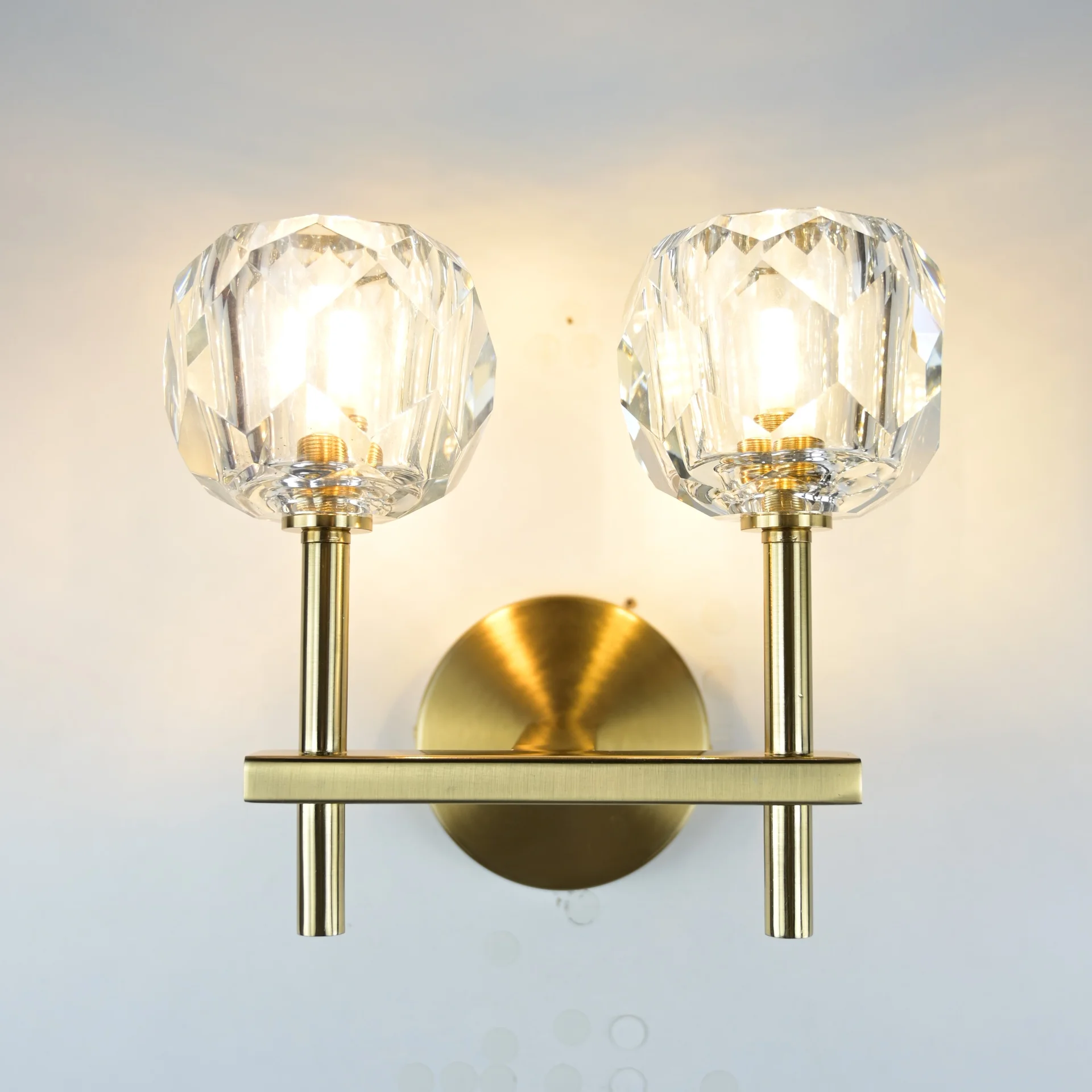 Бра Boule de Cristal Double Sconce Brass - миниатюра 11