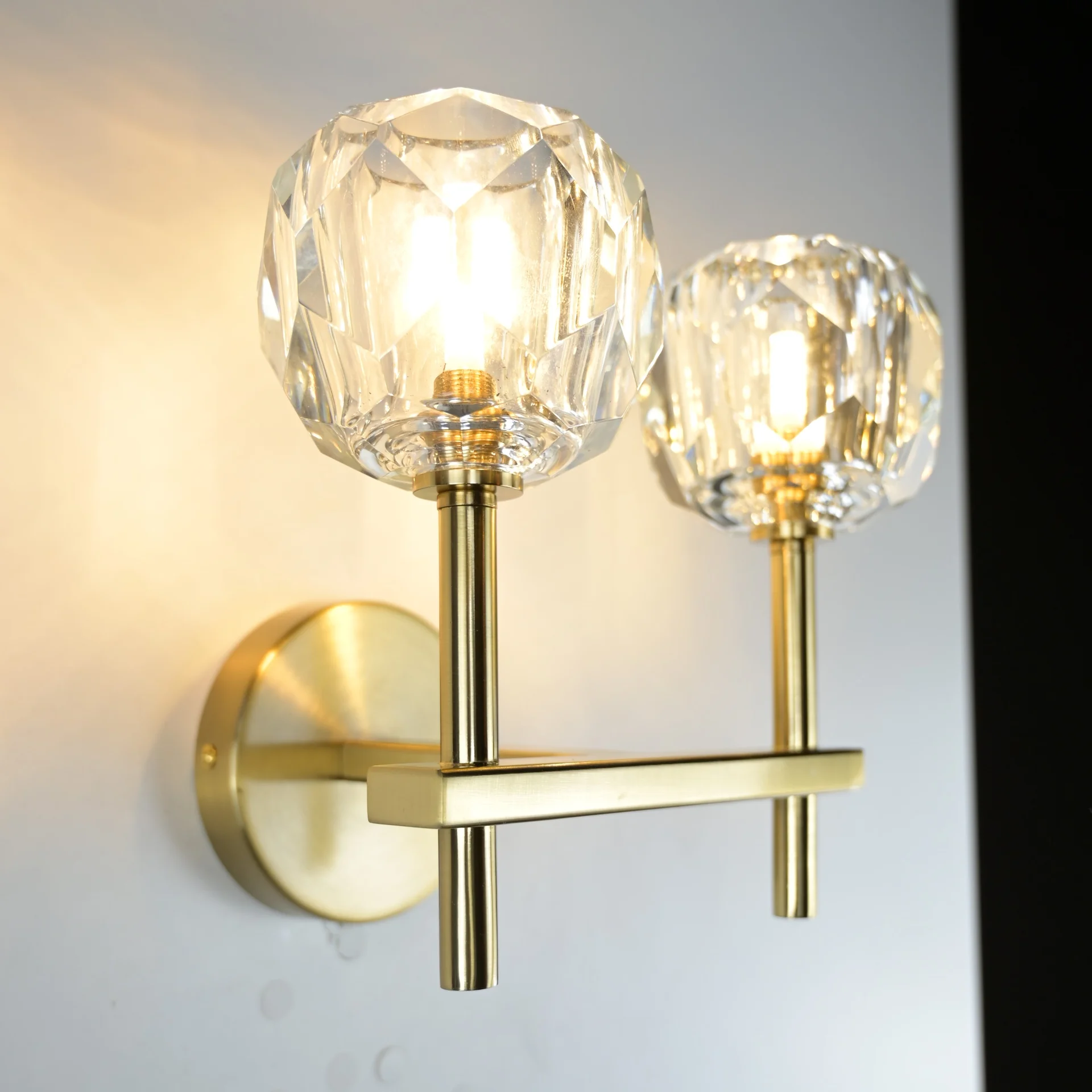Бра Boule de Cristal Double Sconce Brass - миниатюра 16