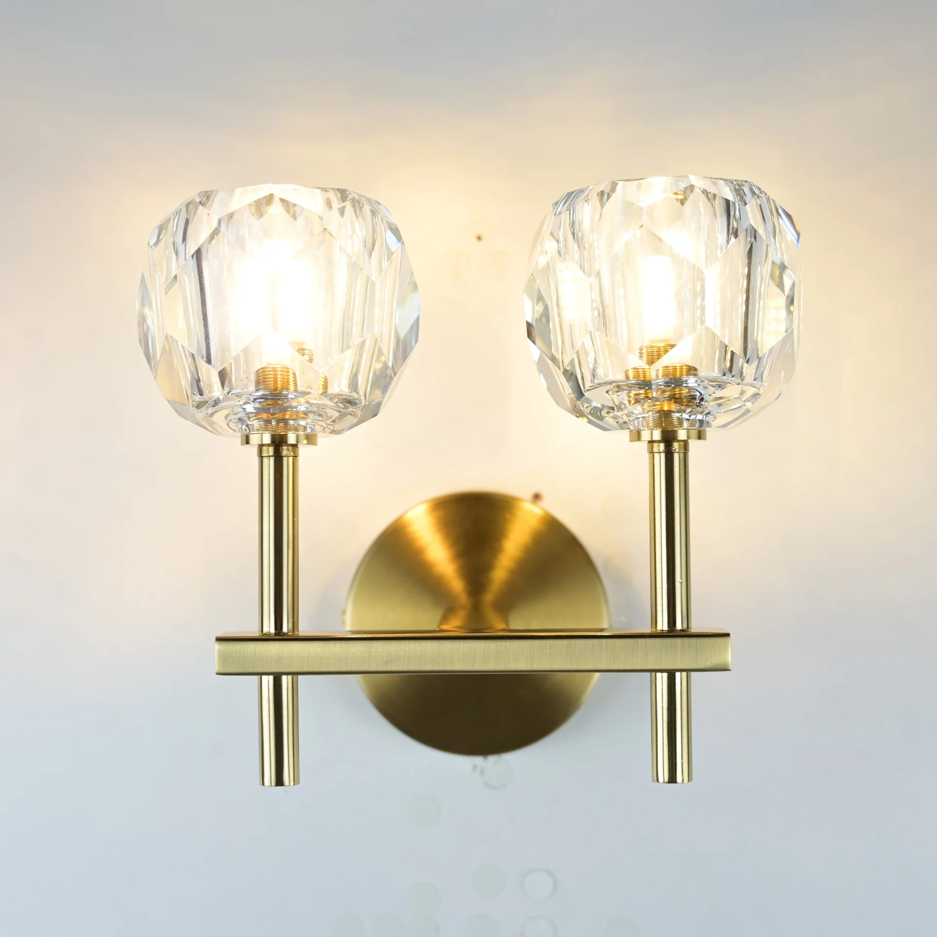 Бра Boule de Cristal Double Sconce Brass - миниатюра 3