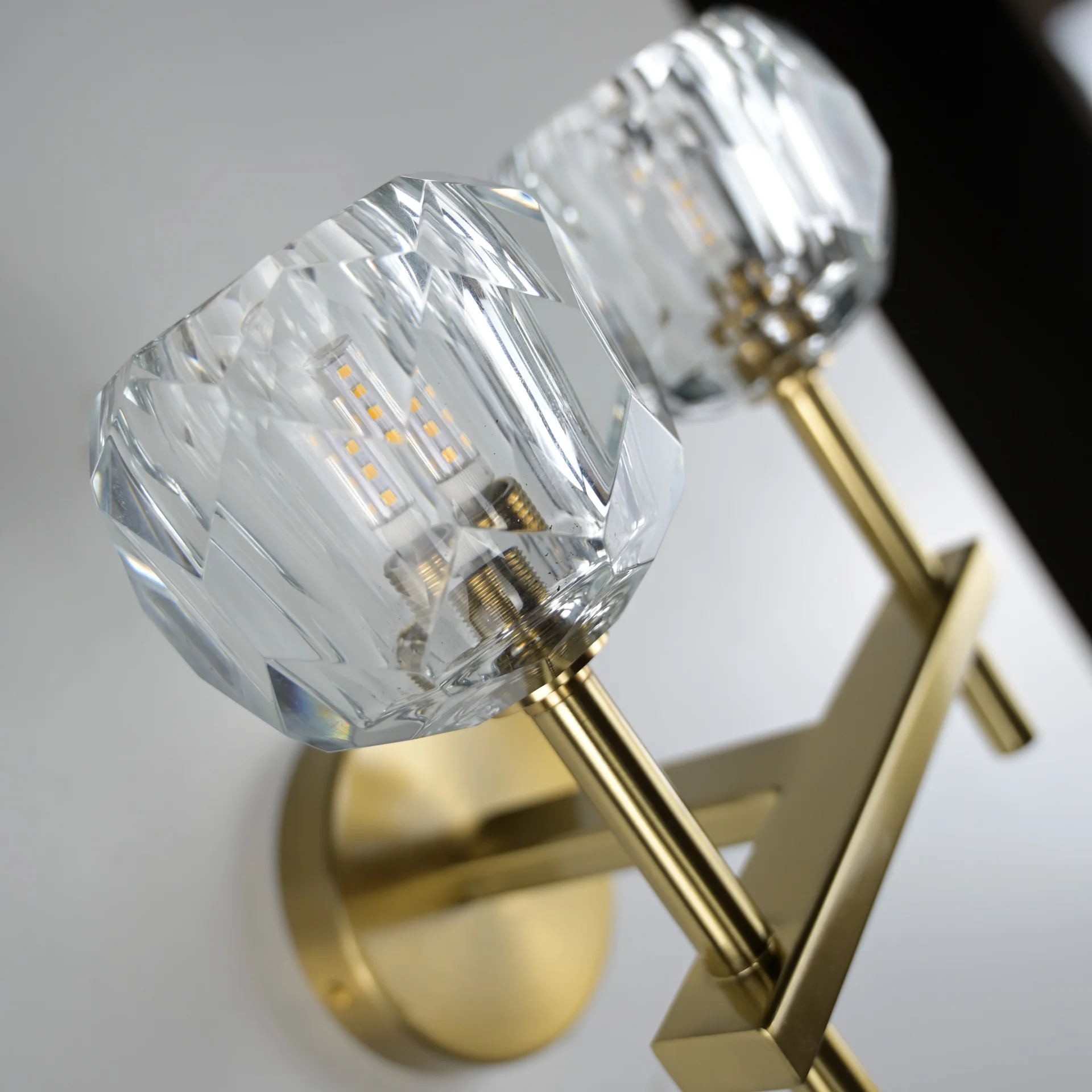 Бра Boule de Cristal Double Sconce Brass - миниатюра 4