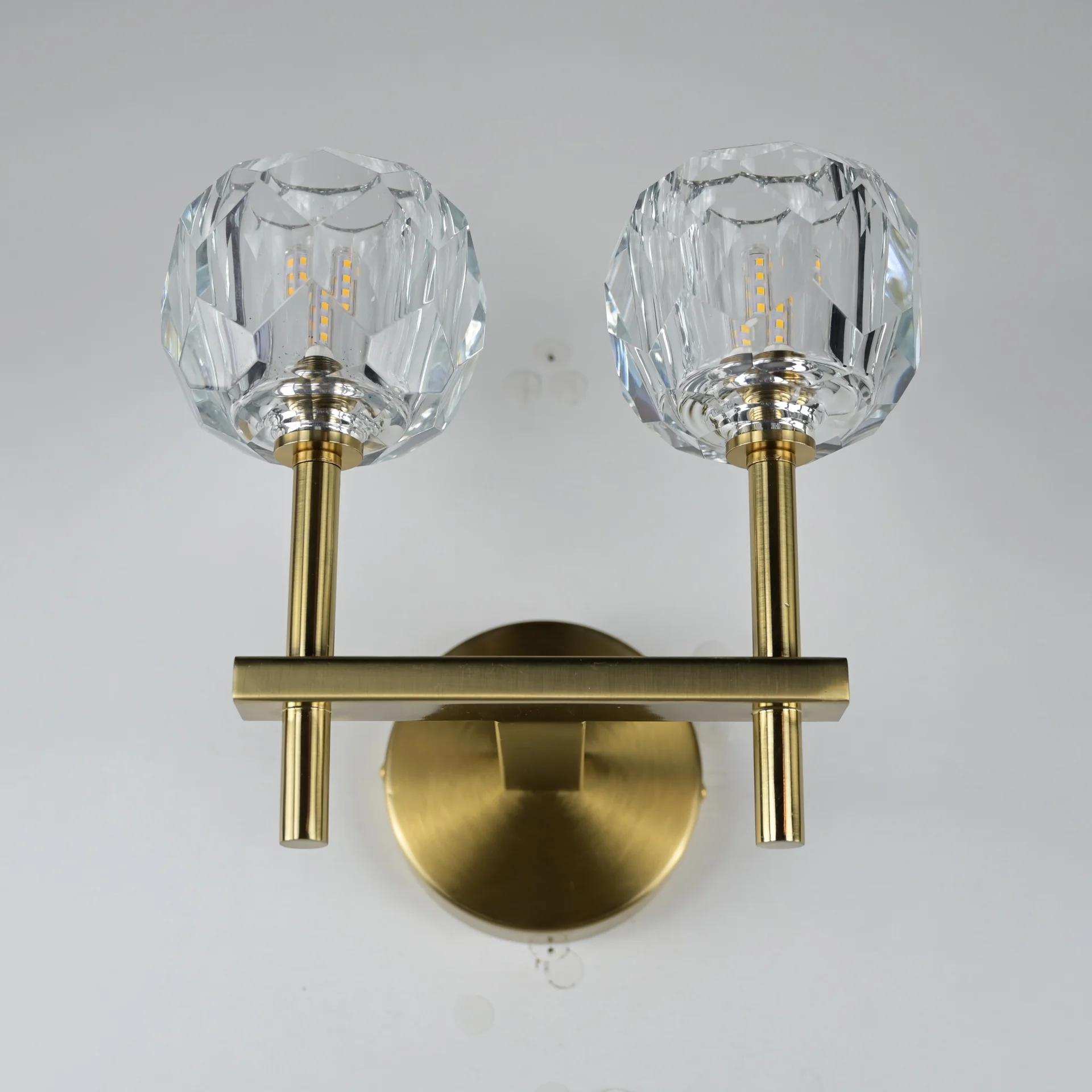 Бра Boule de Cristal Double Sconce Brass - миниатюра 7