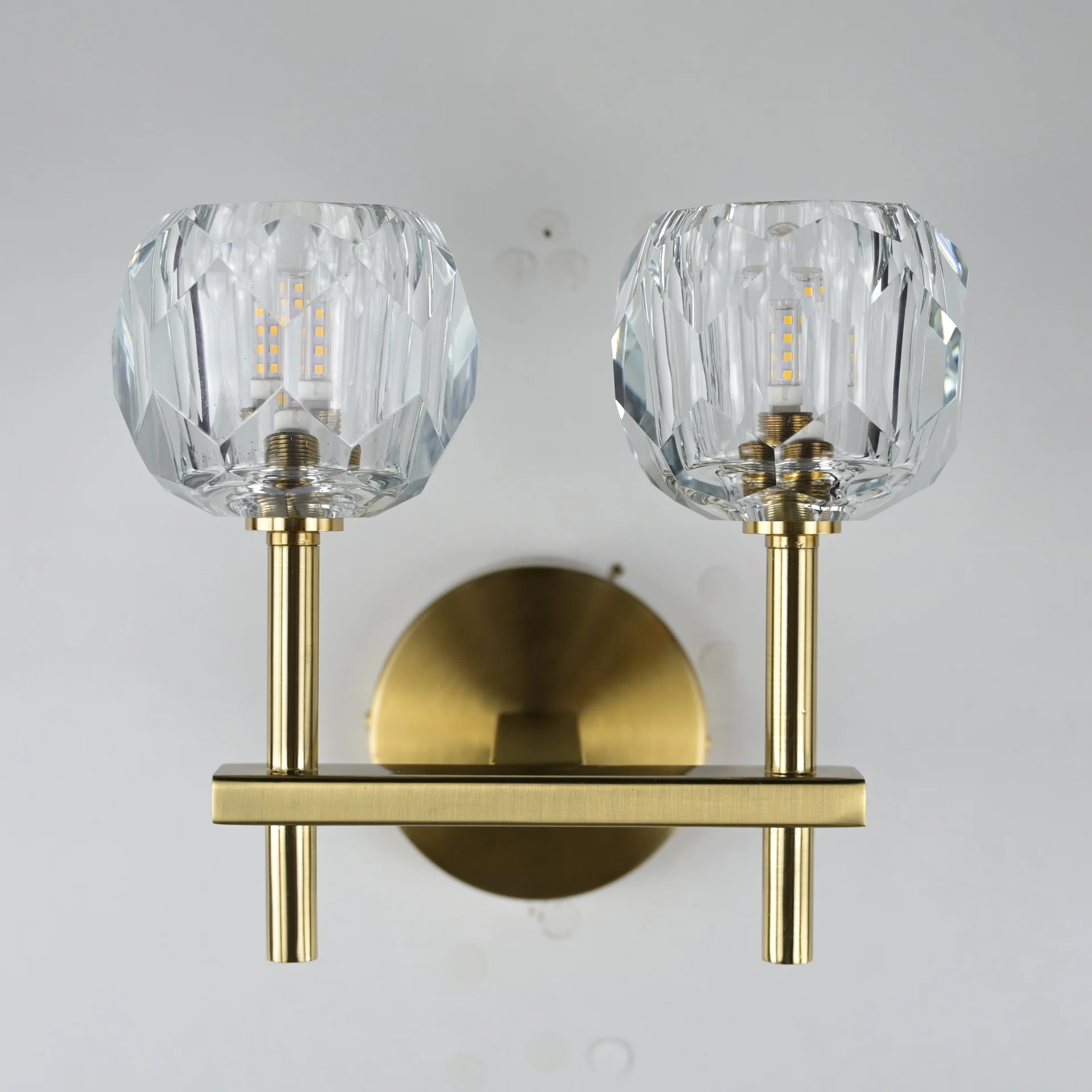 Бра Boule de Cristal Double Sconce Brass - миниатюра 8