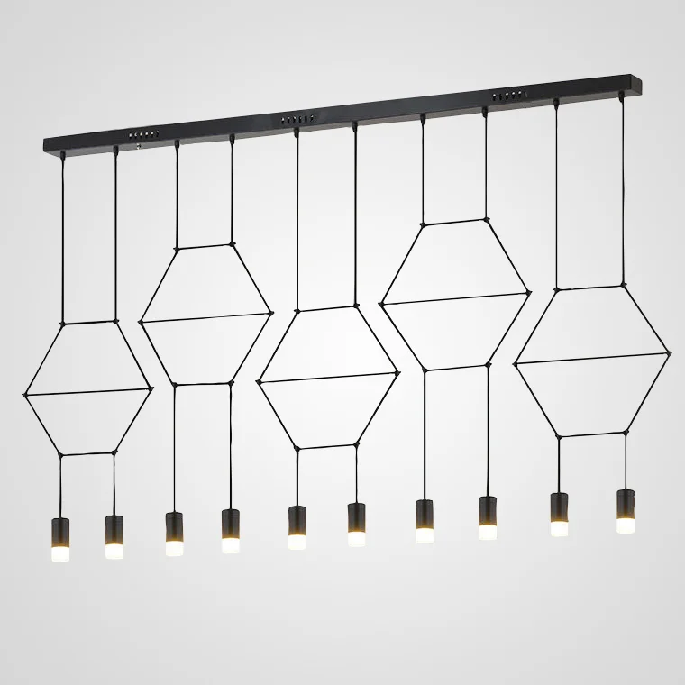 Подвесной светильник Via Wireflow polyhedral 0331 Lineal Pendant Light - изображение 1