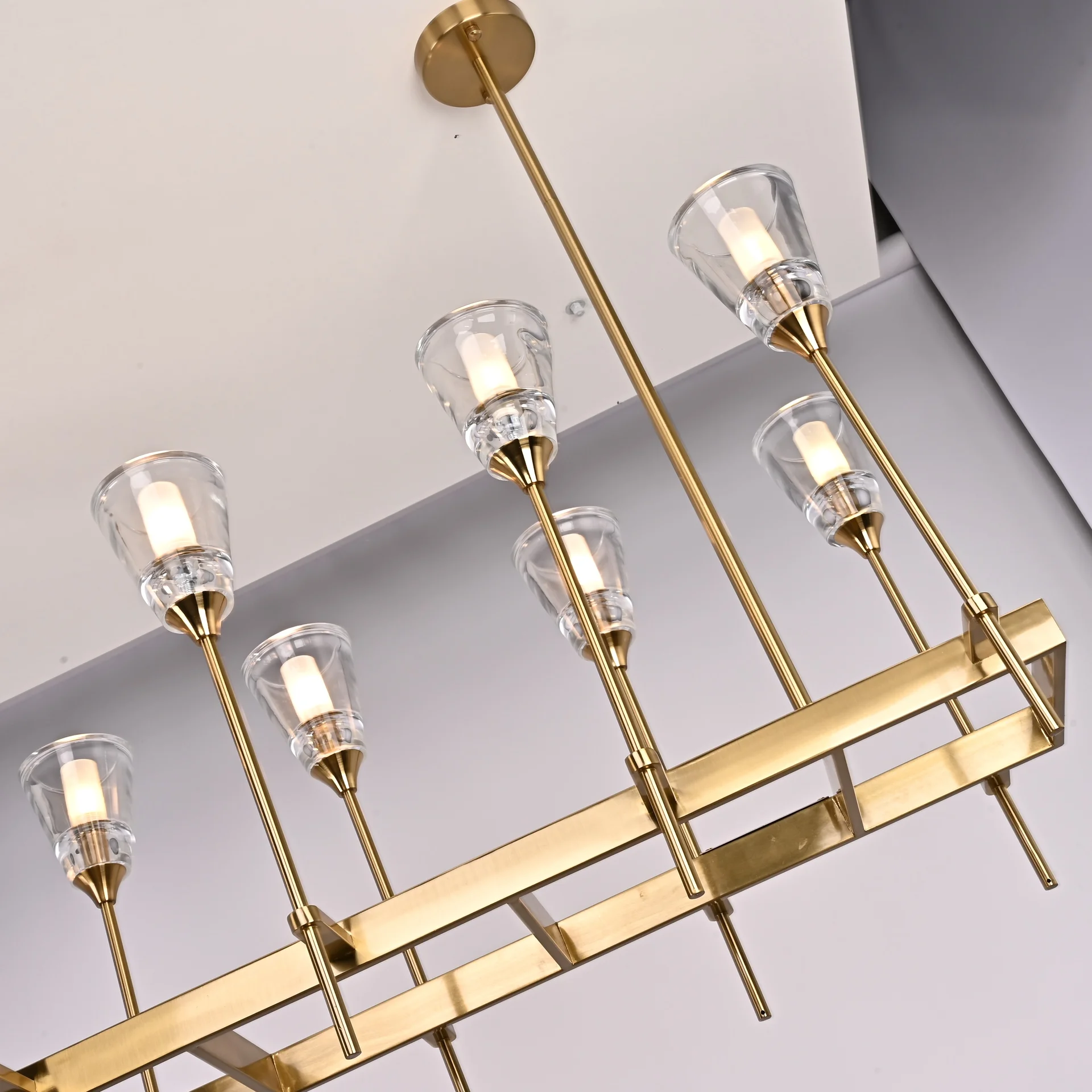 Люстра на штанге TORCHE DE VERRE Linear Chandelier 12 - миниатюра 10