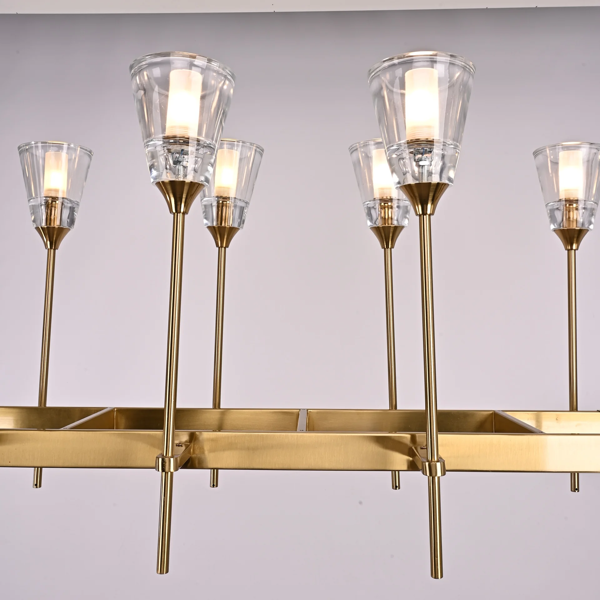 Люстра на штанге TORCHE DE VERRE Linear Chandelier 12 - миниатюра 15