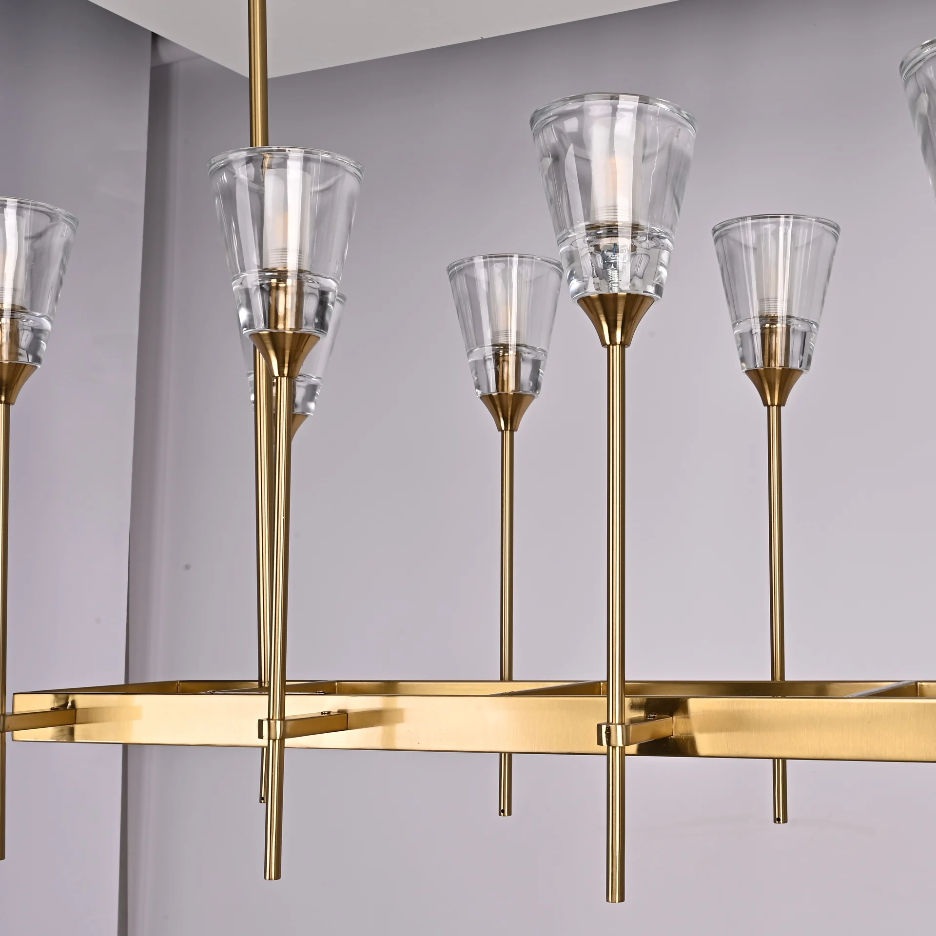Люстра на штанге TORCHE DE VERRE Linear Chandelier 12 - миниатюра 9