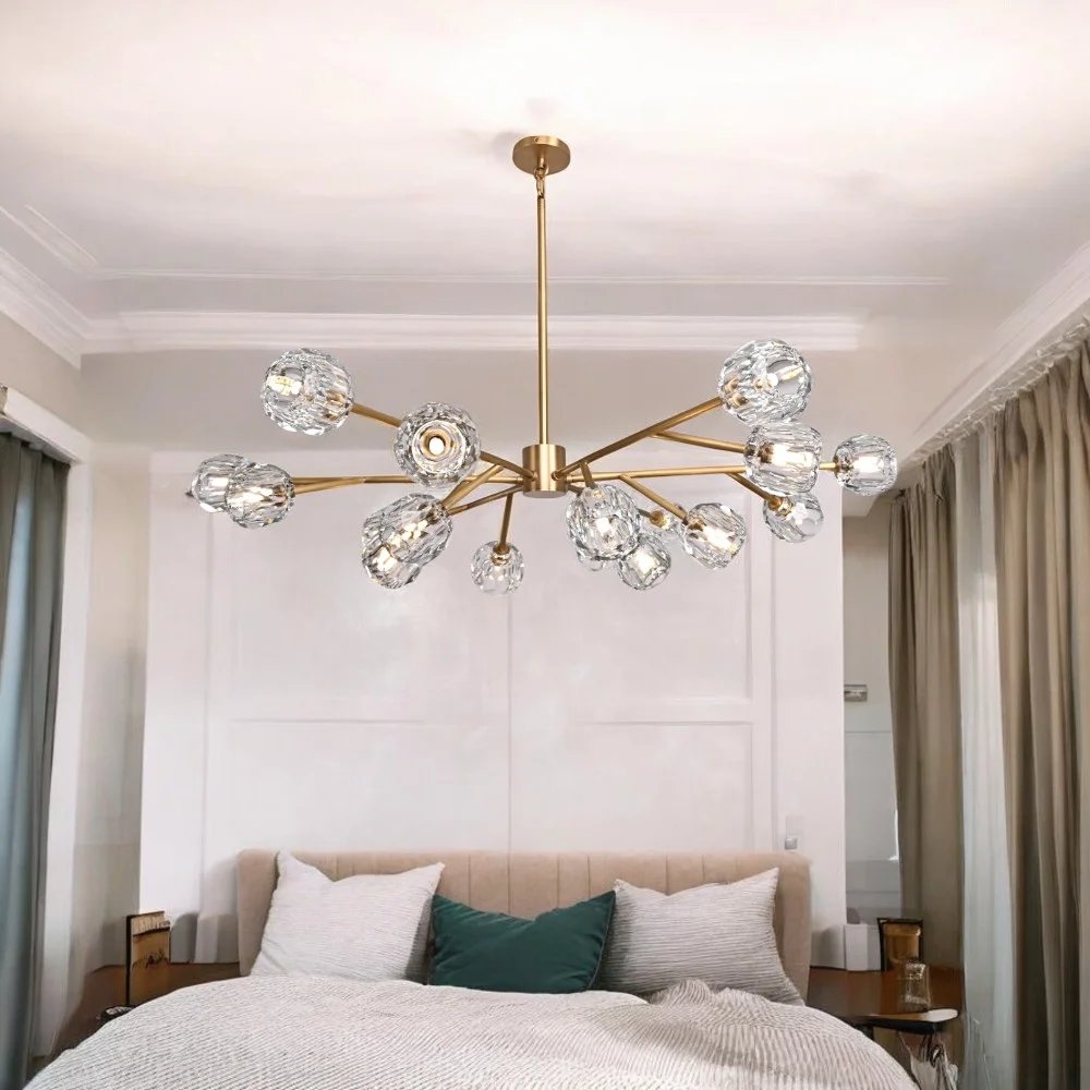 Люстра на штанге Boule De Cristal Round Chandelier 18 - миниатюра 10