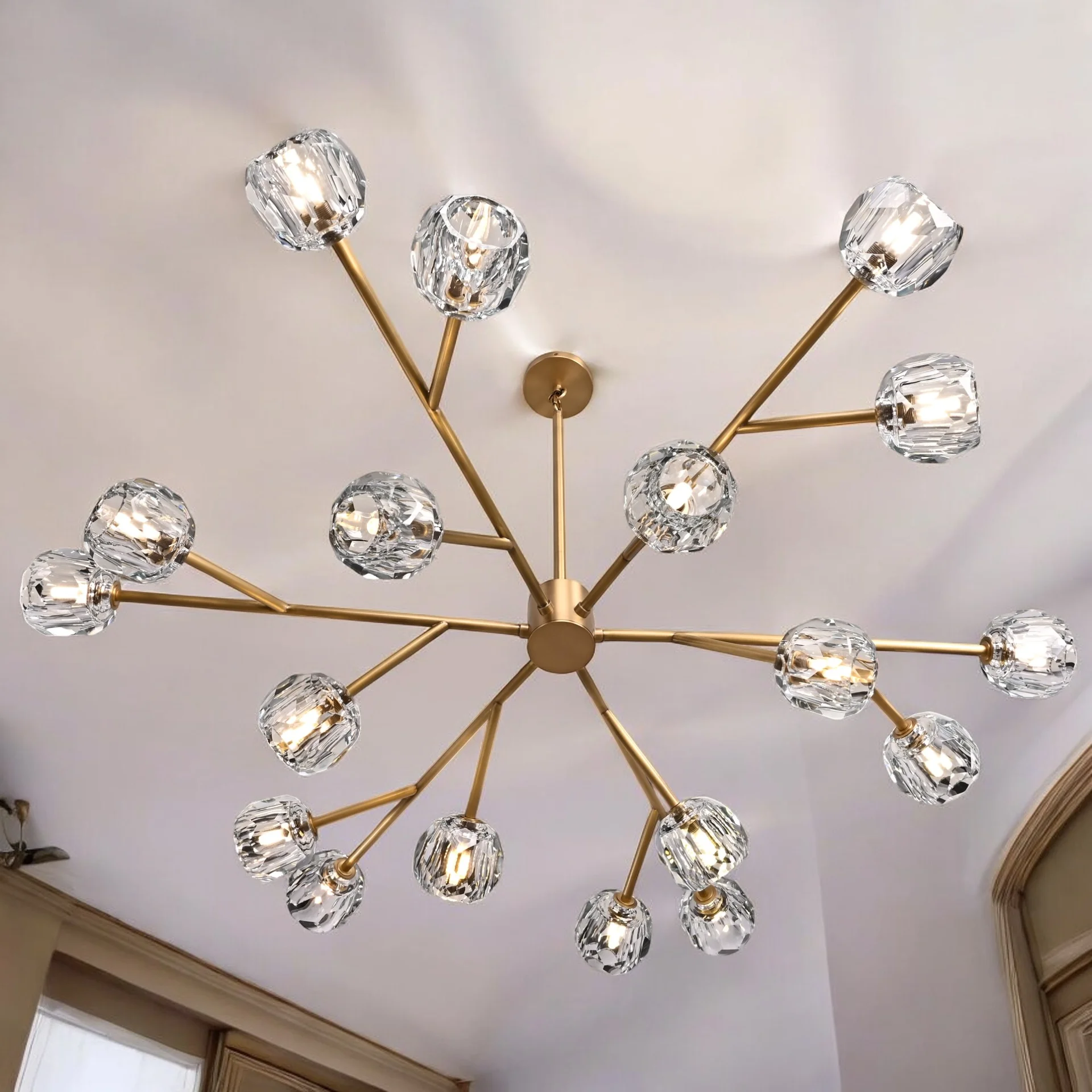 Люстра на штанге Boule De Cristal Round Chandelier 18 - миниатюра 16