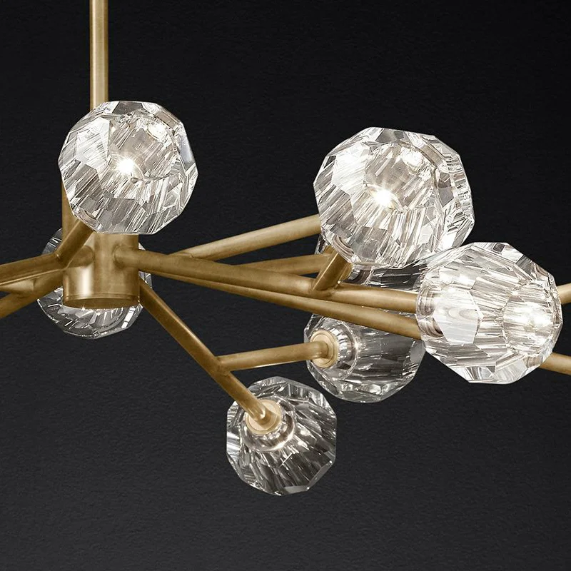 Люстра на штанге Boule De Cristal Round Chandelier 18 - миниатюра 2