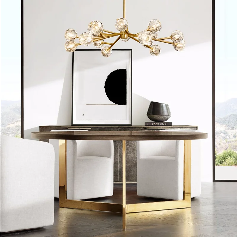 Люстра на штанге Boule De Cristal Round Chandelier 18 - миниатюра 5