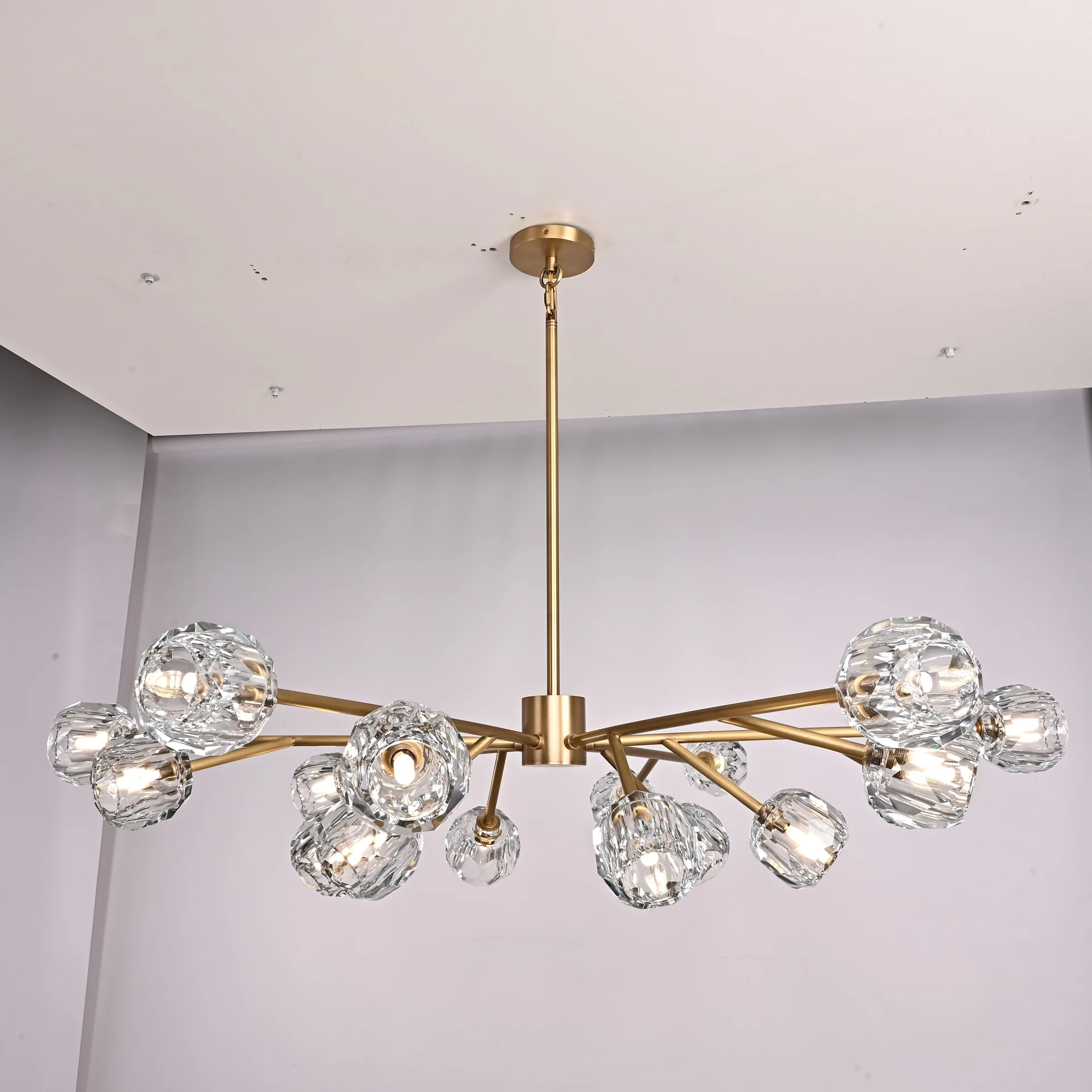 Люстра на штанге Boule De Cristal Round Chandelier 18 - миниатюра 7