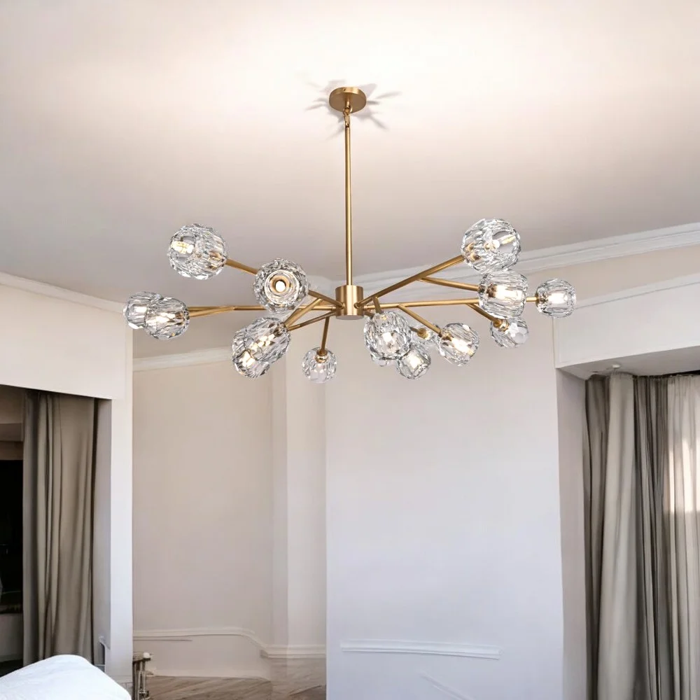 Люстра на штанге Boule De Cristal Round Chandelier 18 - миниатюра 9