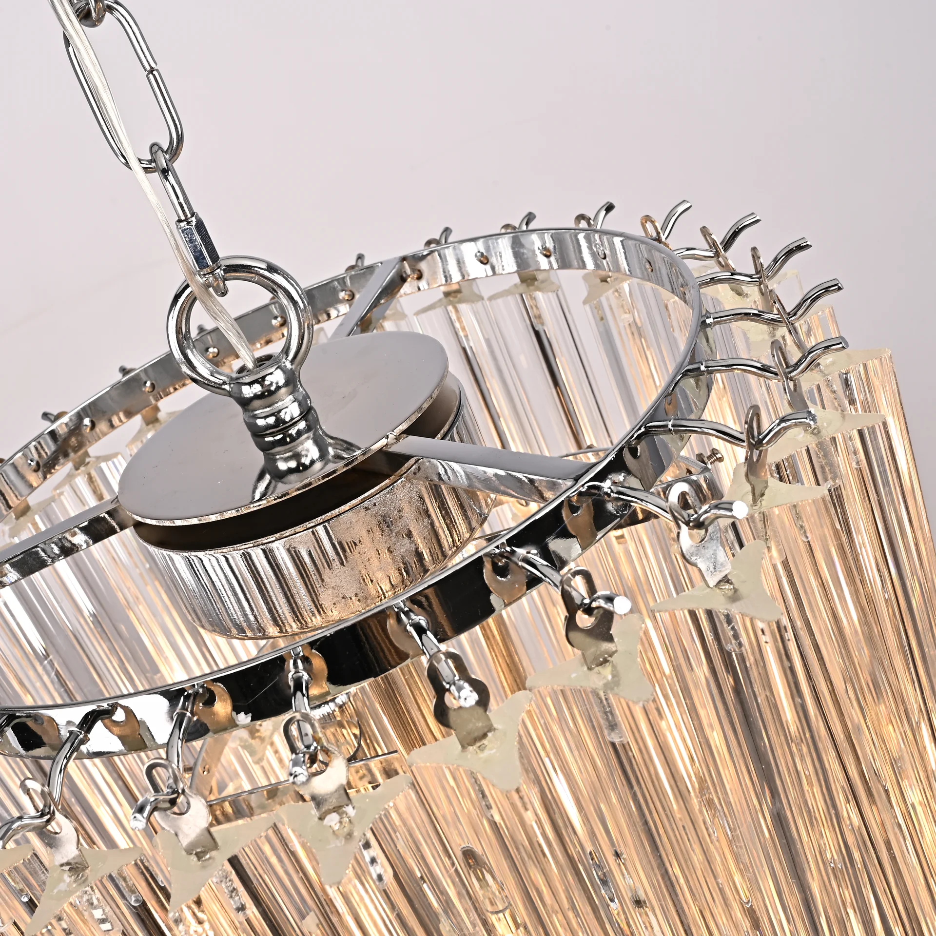 Подвесная люстра Odeon Chandelier Glass Clear - миниатюра 3