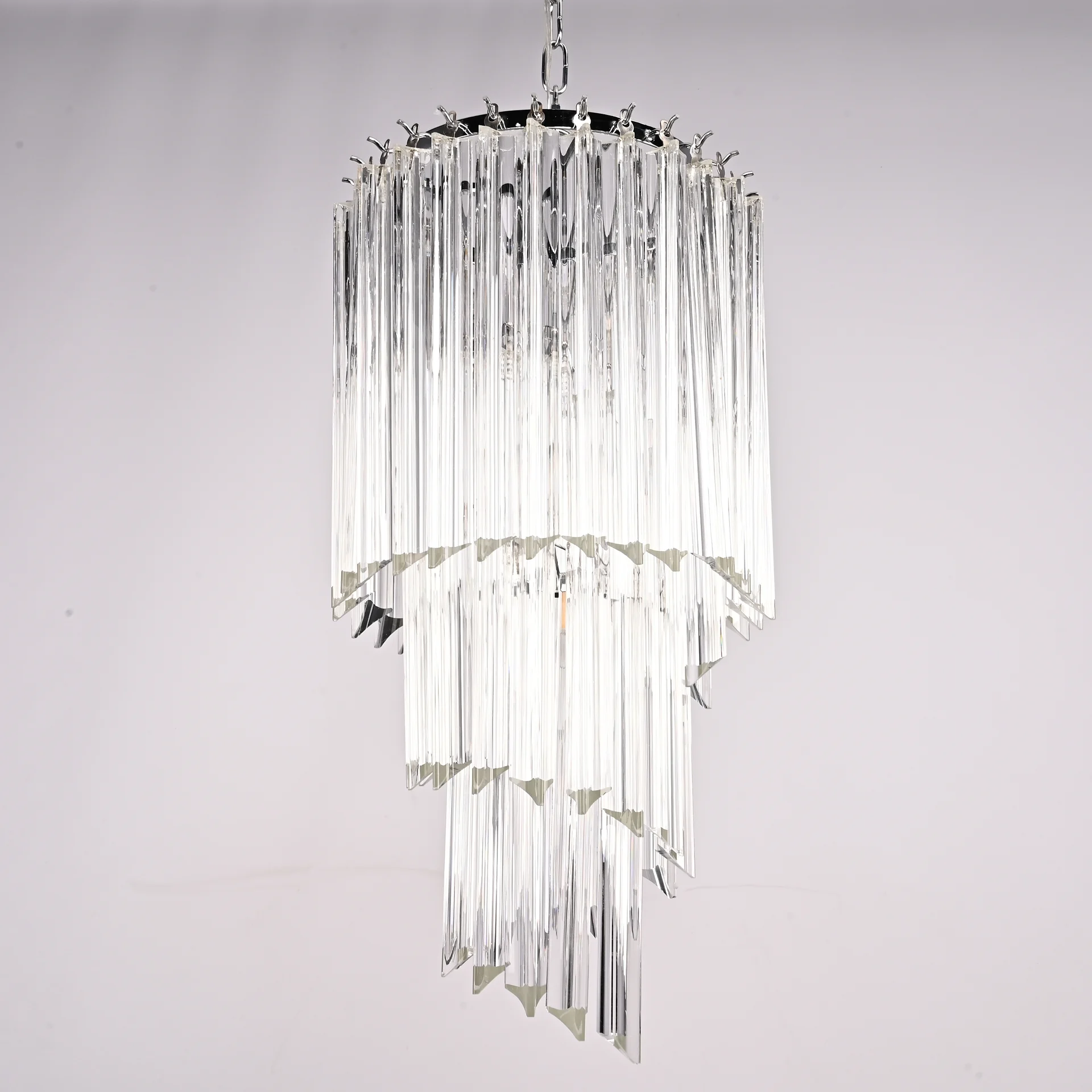 Подвесная люстра Odeon Chandelier Glass Clear - миниатюра 8