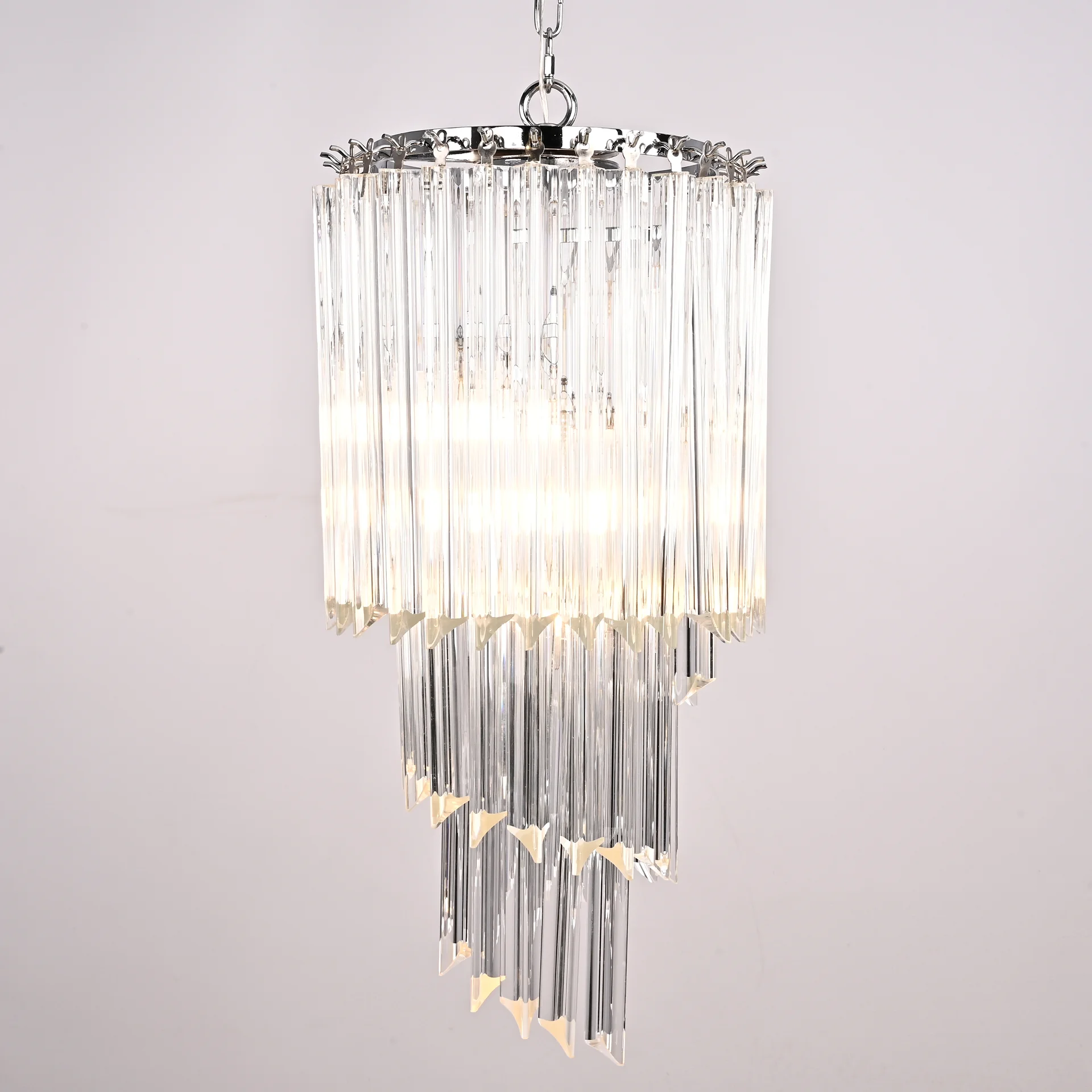 Подвесная люстра Odeon Chandelier Glass Clear - миниатюра 9
