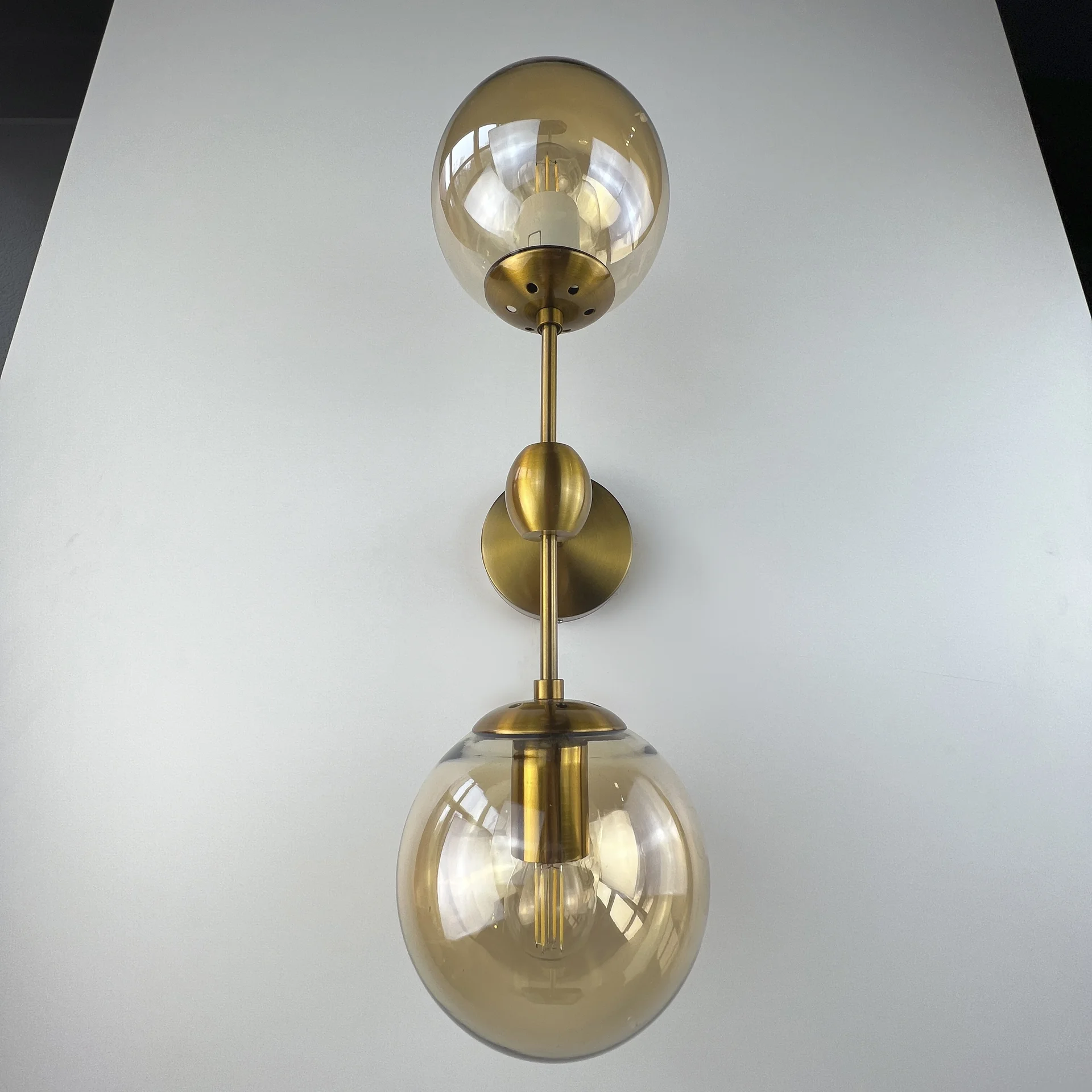 Бра Modo Sconce 2 Globes Gold - миниатюра 3