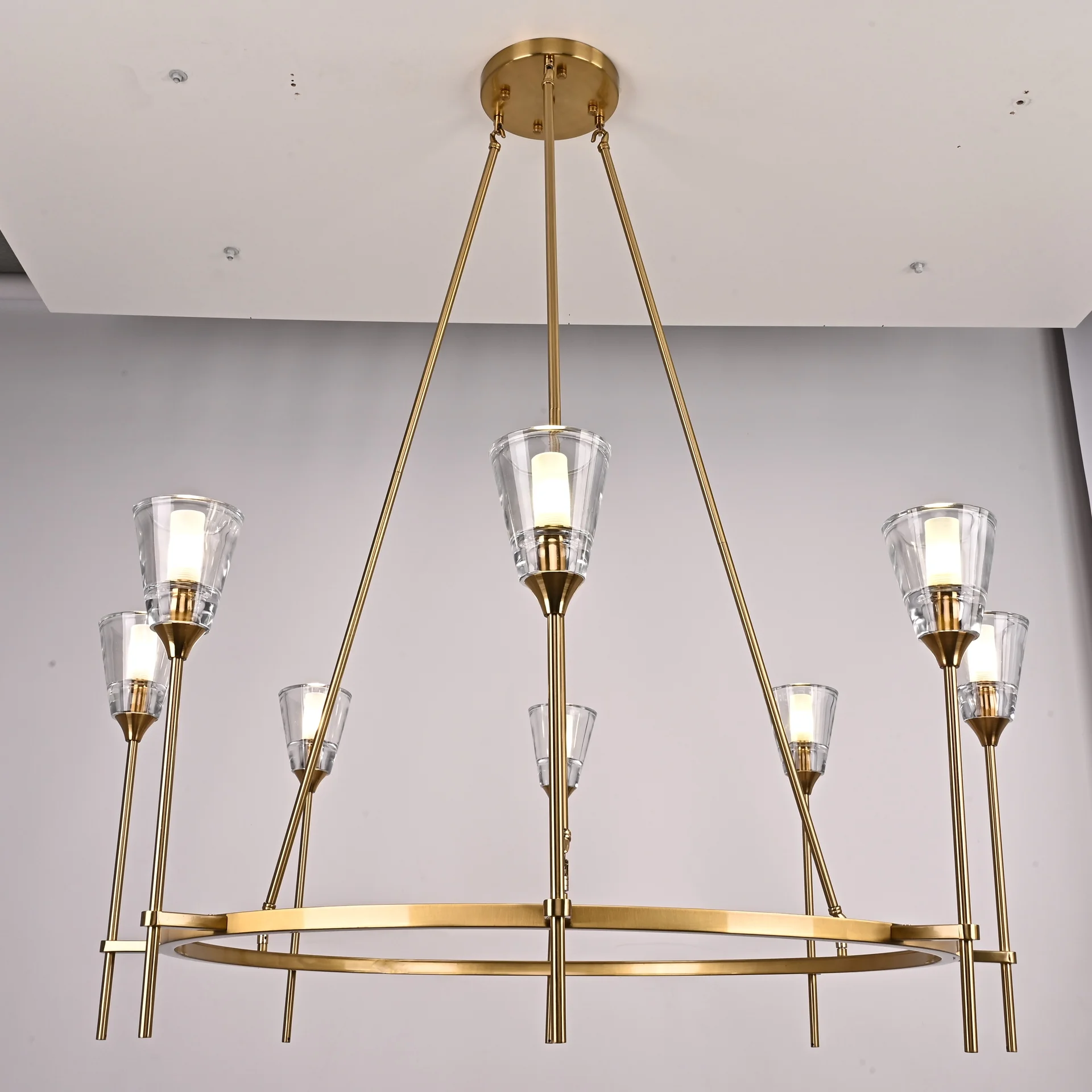 Люстра на штанге TORCHE DE VERRE Round Chandelier 8 - миниатюра 12