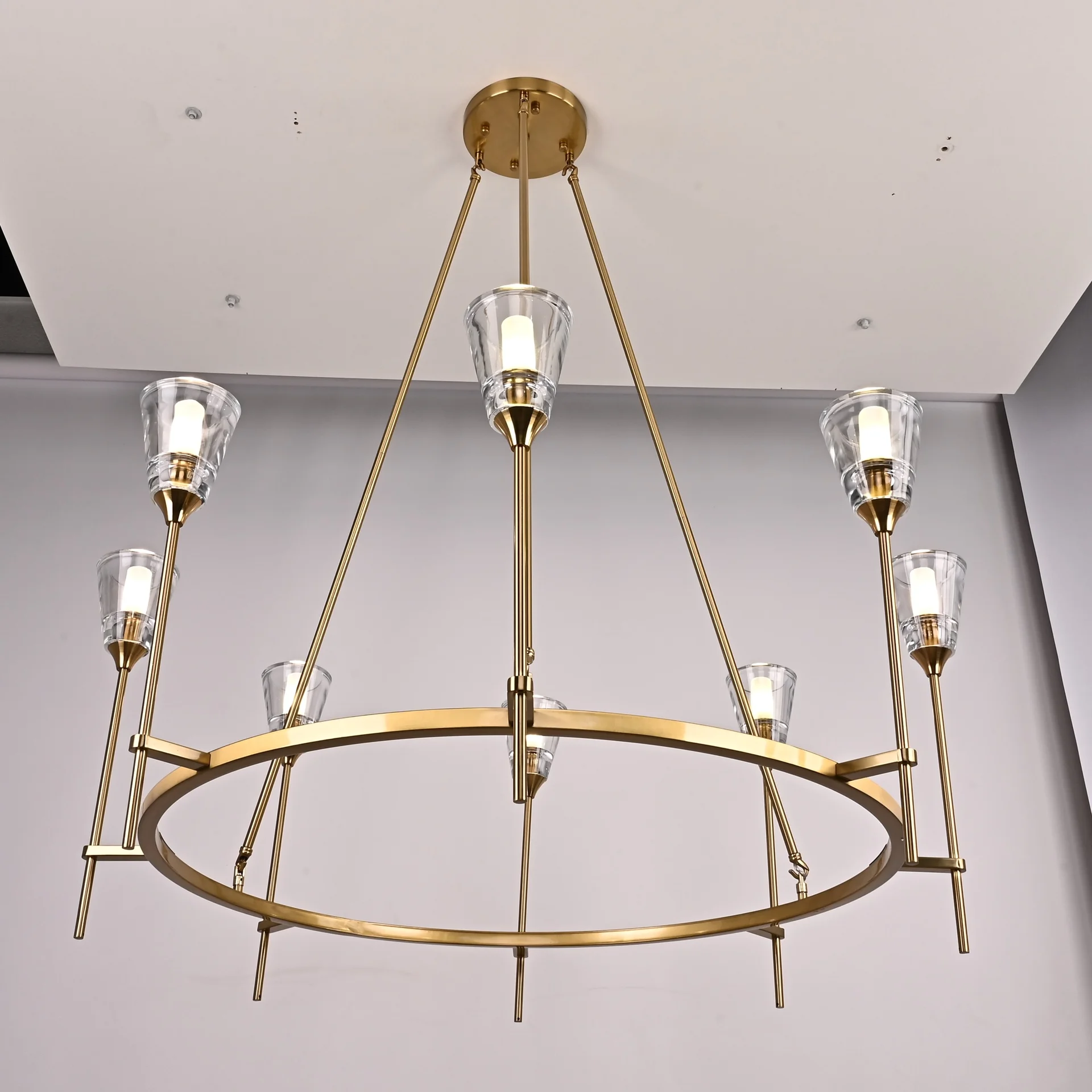 Люстра на штанге TORCHE DE VERRE Round Chandelier 8 - миниатюра 13