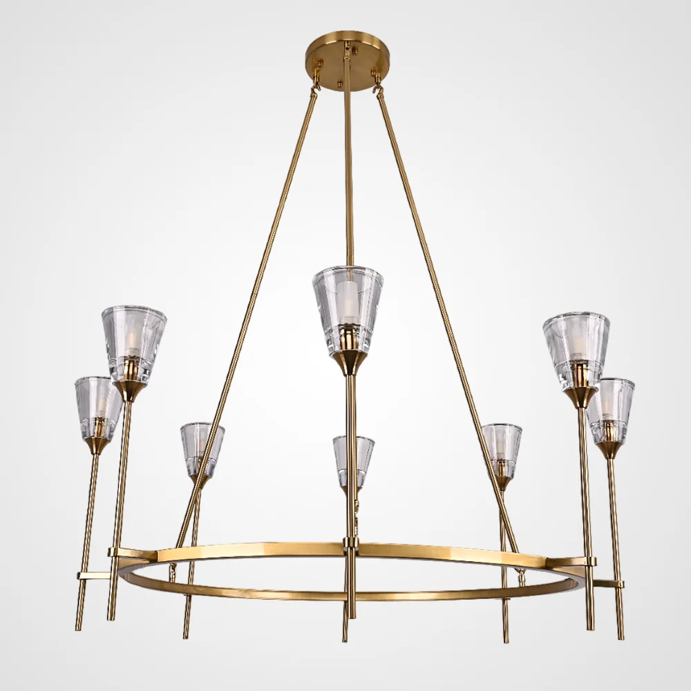 Люстра на штанге TORCHE DE VERRE Round Chandelier 8 - миниатюра 14