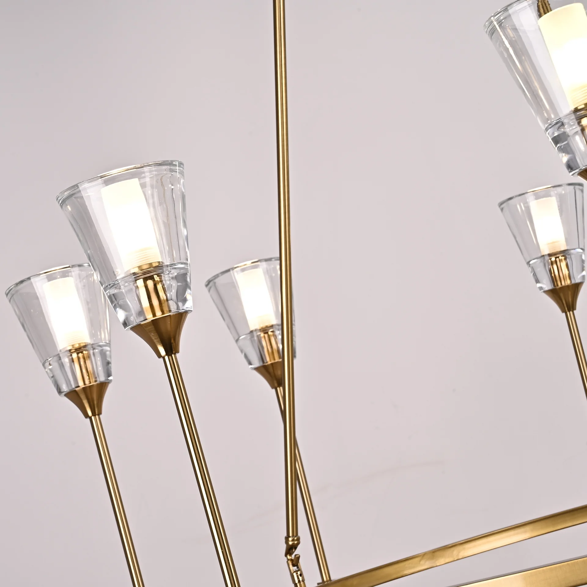 Люстра на штанге TORCHE DE VERRE Round Chandelier 8 - миниатюра 6