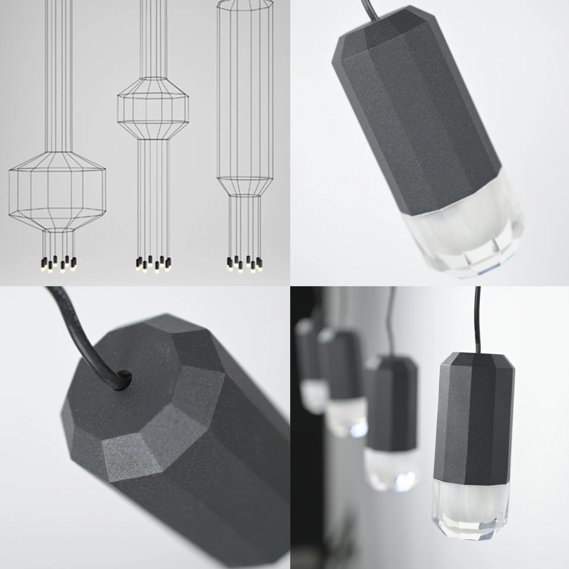 Подвесной светильник Via Wireflow polyhedral 0307 Pendan Light - миниатюра 2
