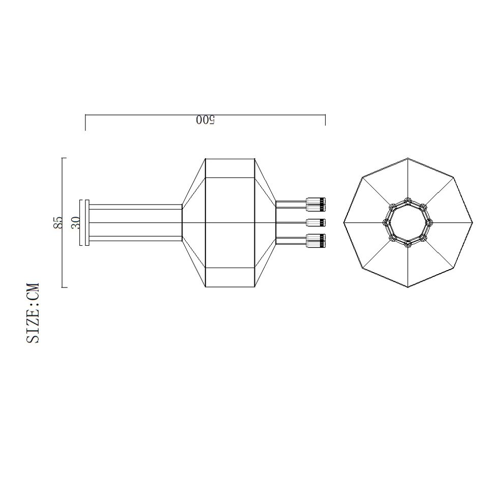 Подвесной светильник Via Wireflow polyhedral 0299 Octagonal - миниатюра 2