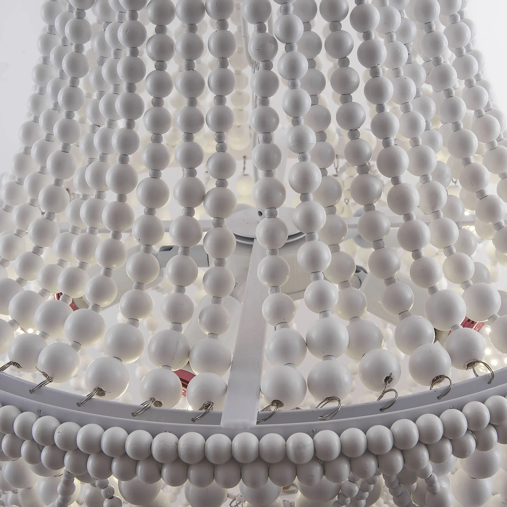 Люстра Anselme White Wood Large Chandelier - миниатюра 10