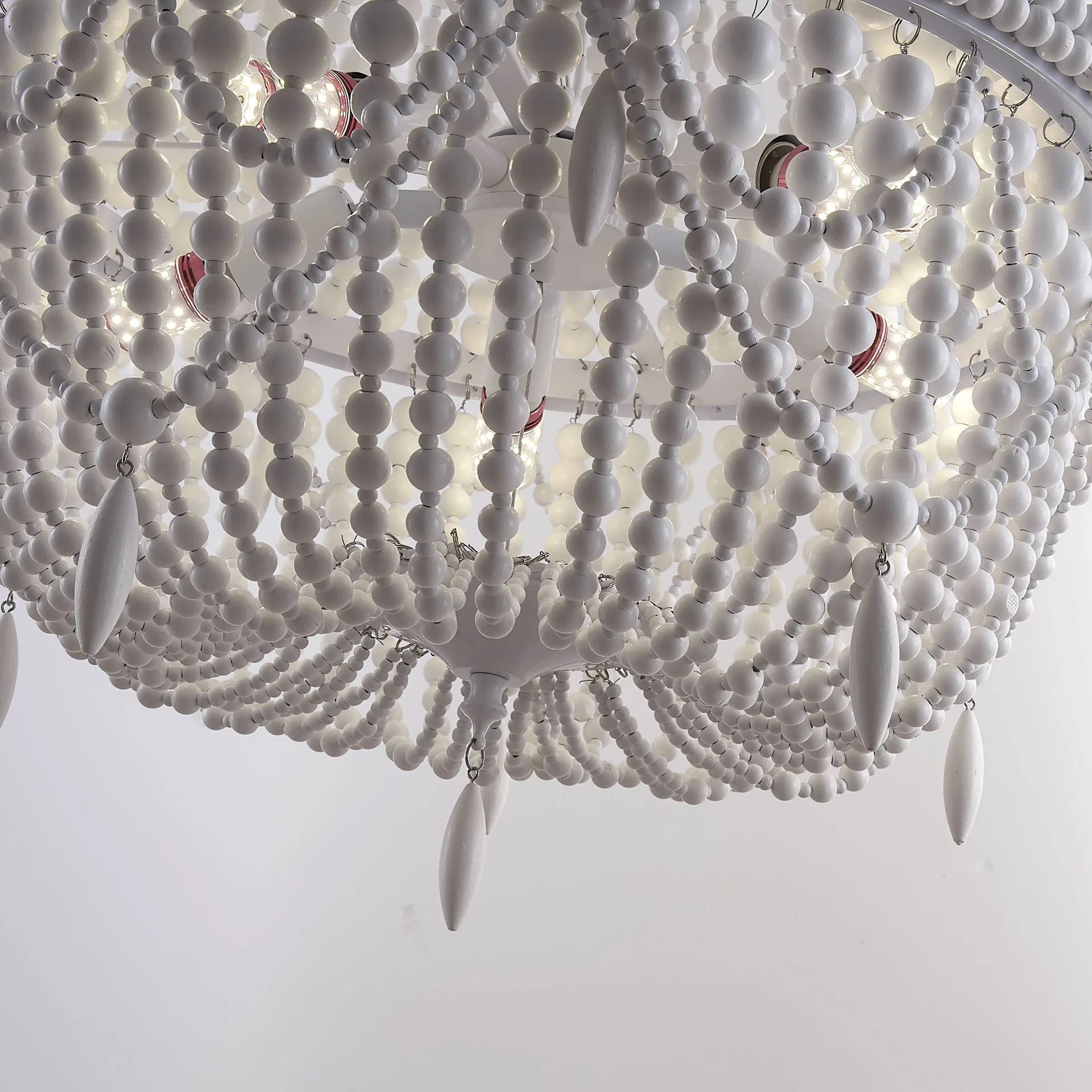 Люстра Anselme White Wood Large Chandelier - миниатюра 2