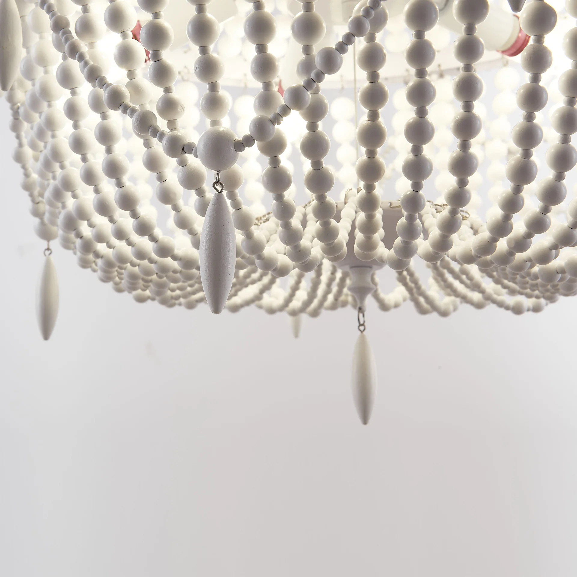 Люстра Anselme White Wood Large Chandelier - миниатюра 6