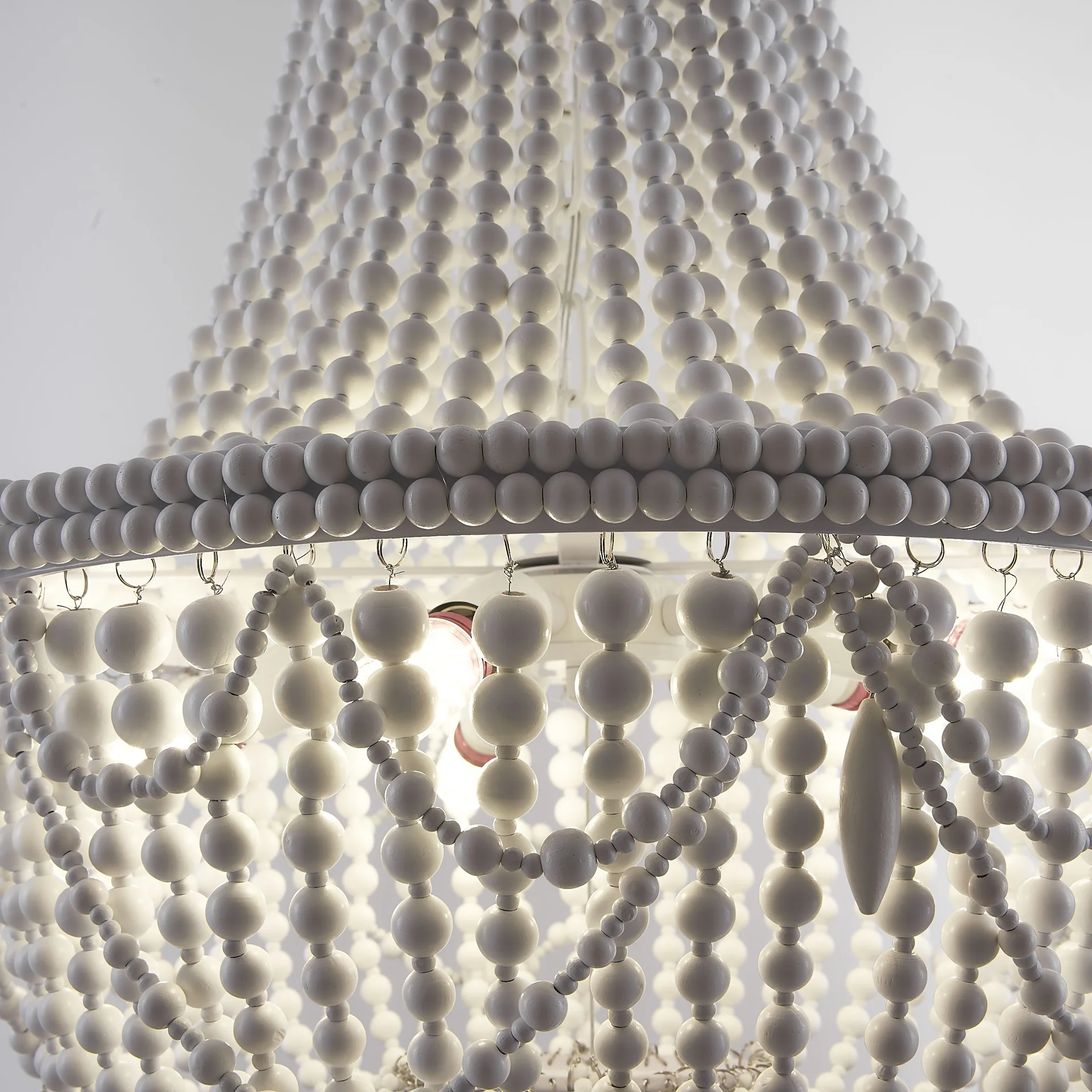 Люстра Anselme White Wood Large Chandelier - миниатюра 7