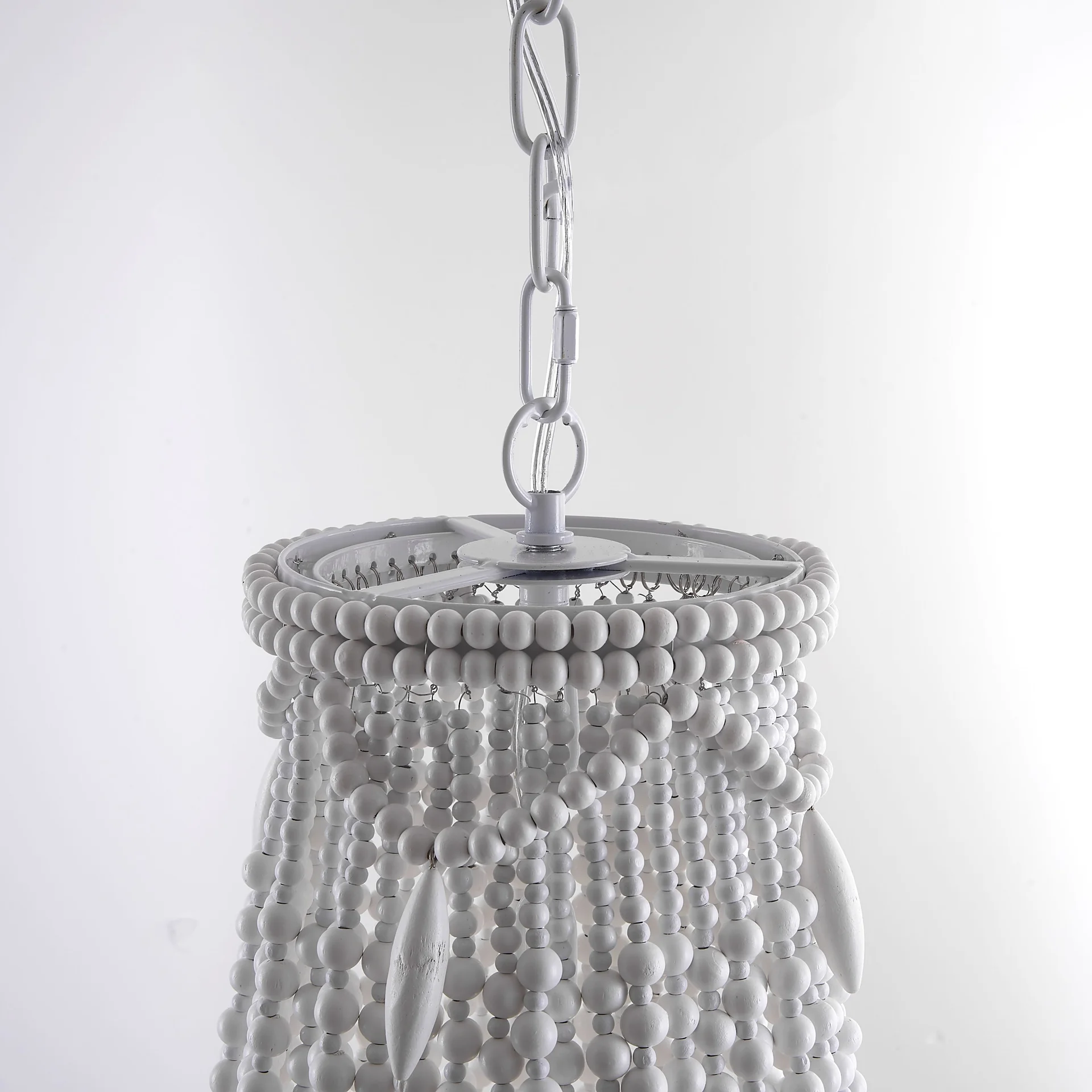 Люстра Anselme White Wood Large Chandelier - миниатюра 9