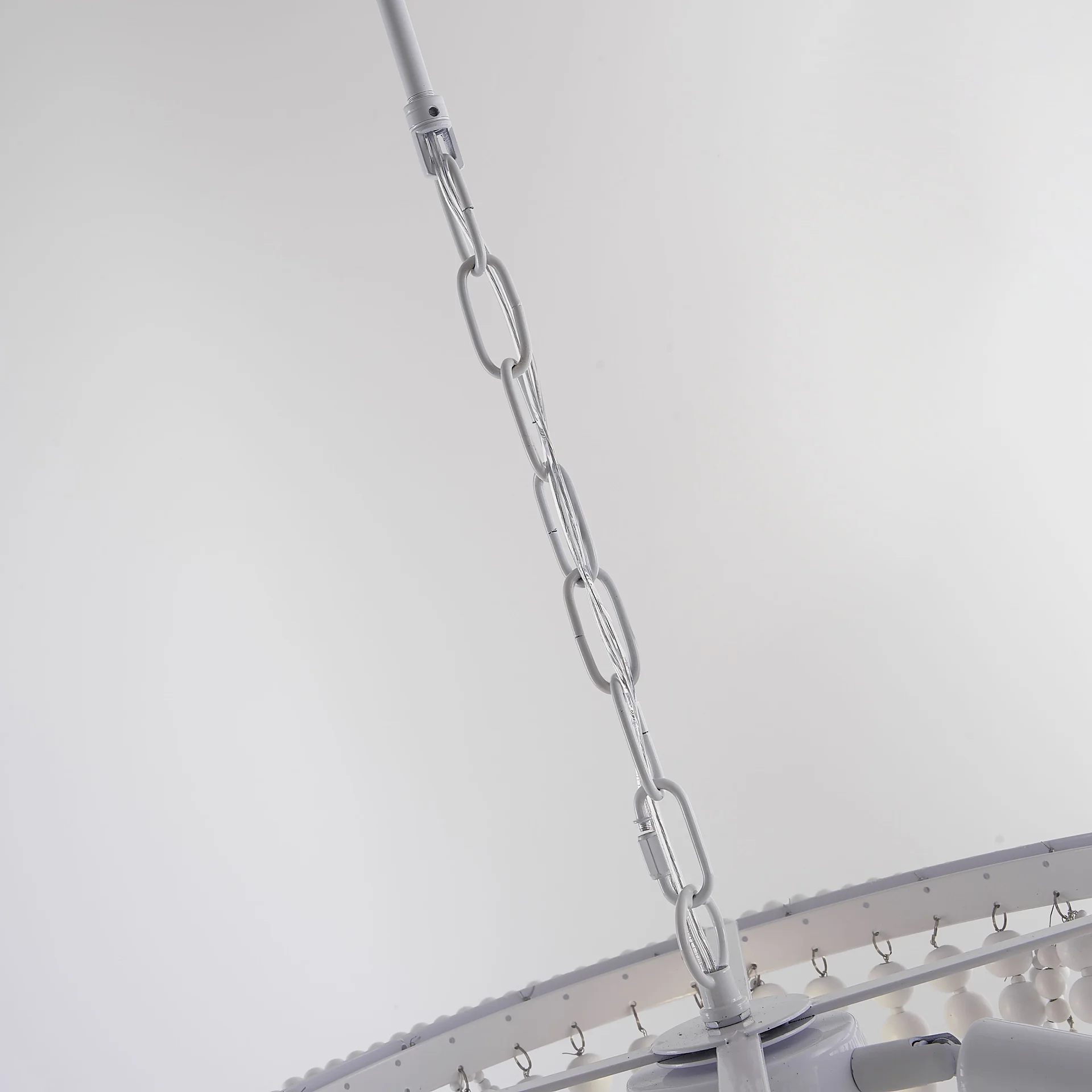 Подвесная люстра RH Anselme White Wood Weathered Chandelier - миниатюра 7