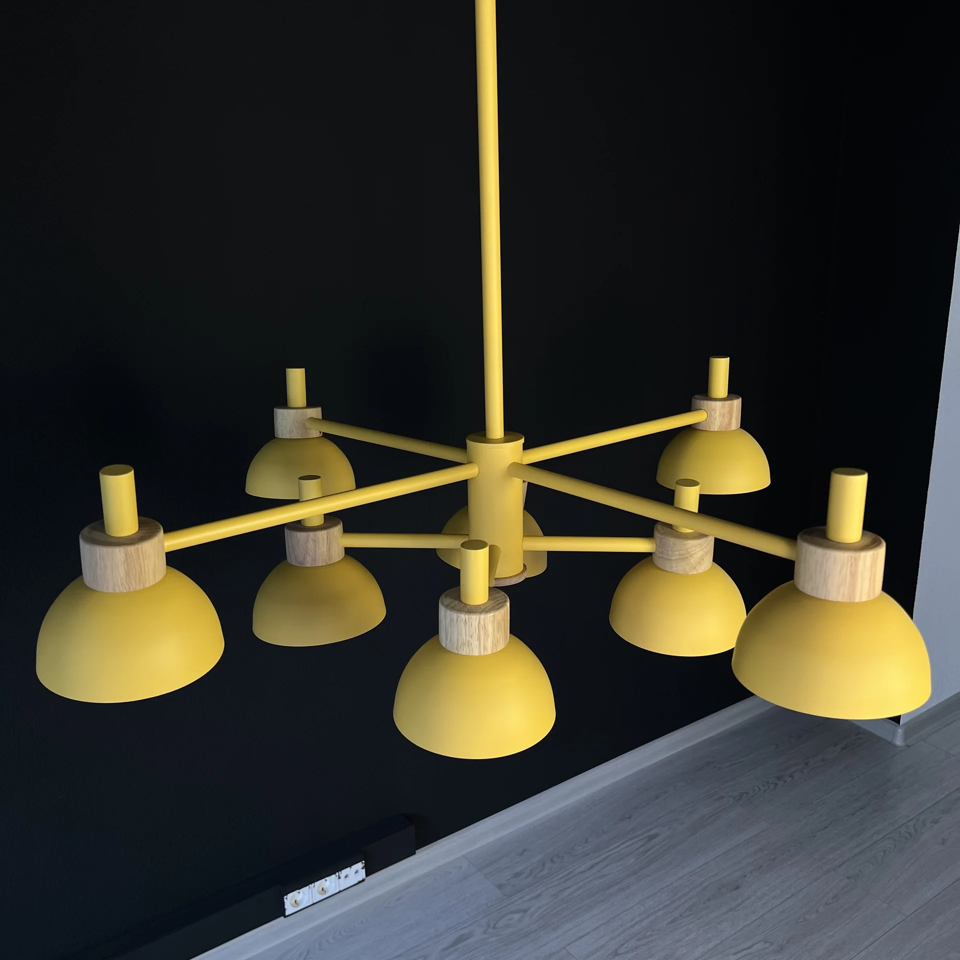 Люстра на штанге FANTA A 8 lights Yellow - миниатюра 9