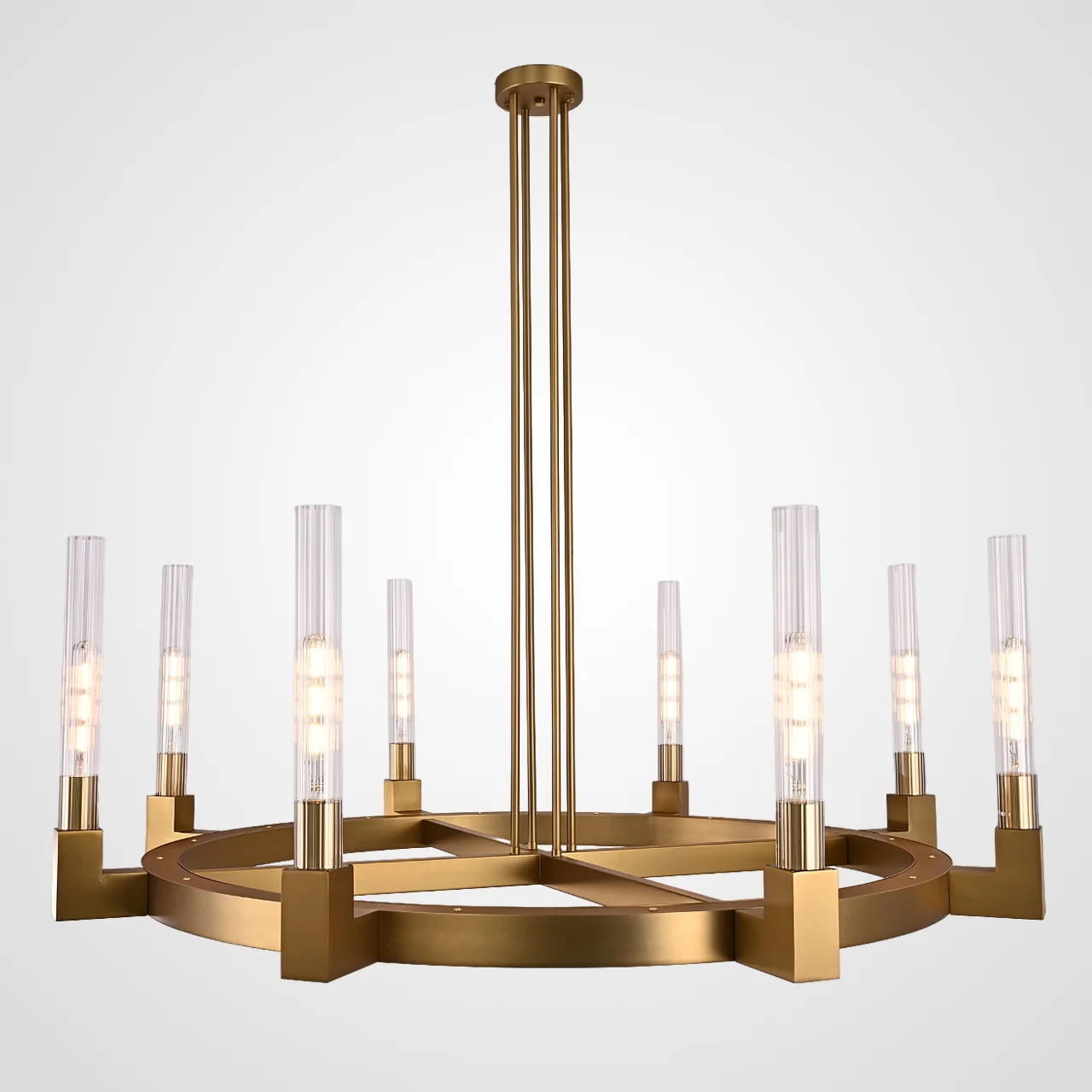 Люстра на штанге CANELLE Round Chandelier 8 Modern Brass - изображение 1
