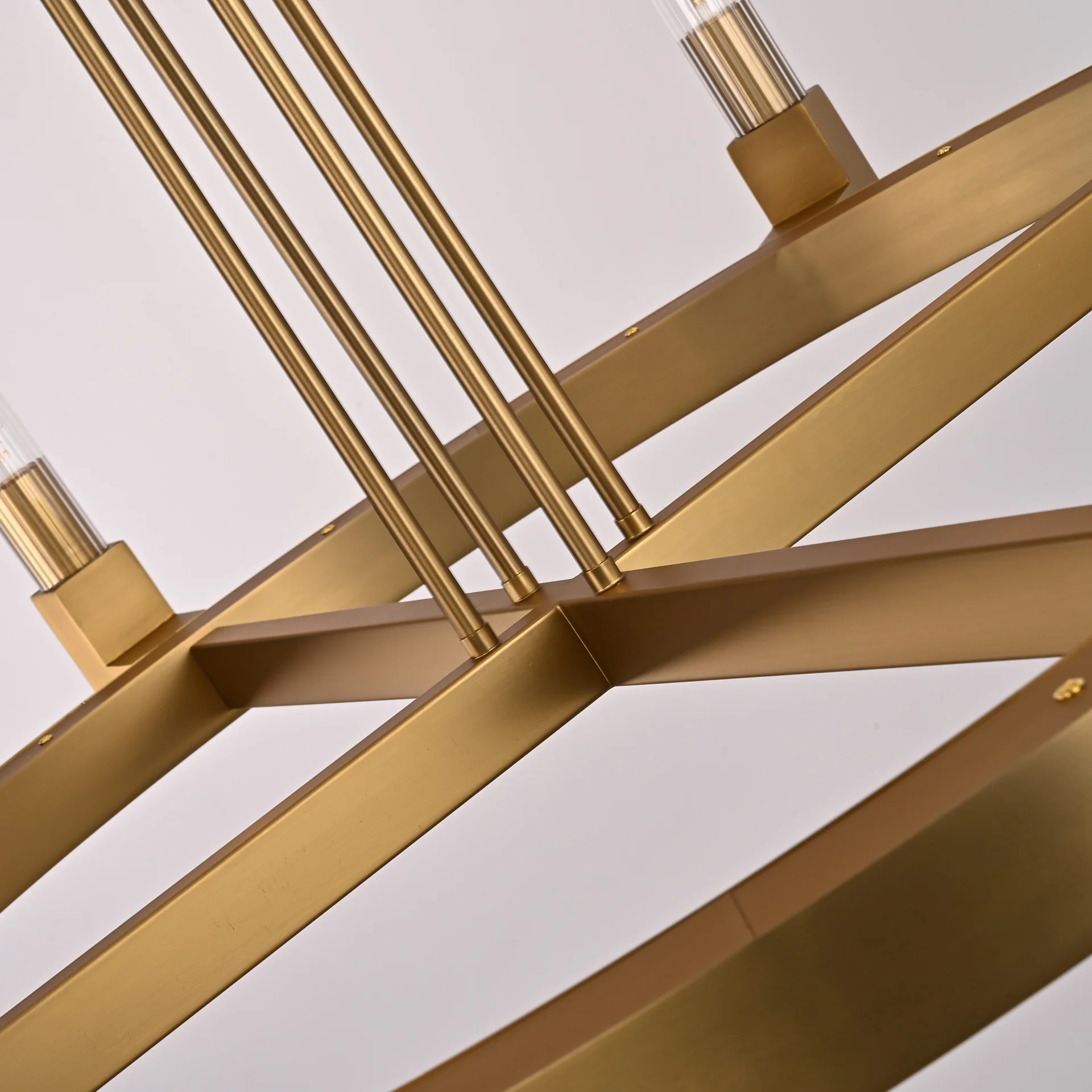 Люстра на штанге CANELLE Round Chandelier 8 Modern Brass - миниатюра 5
