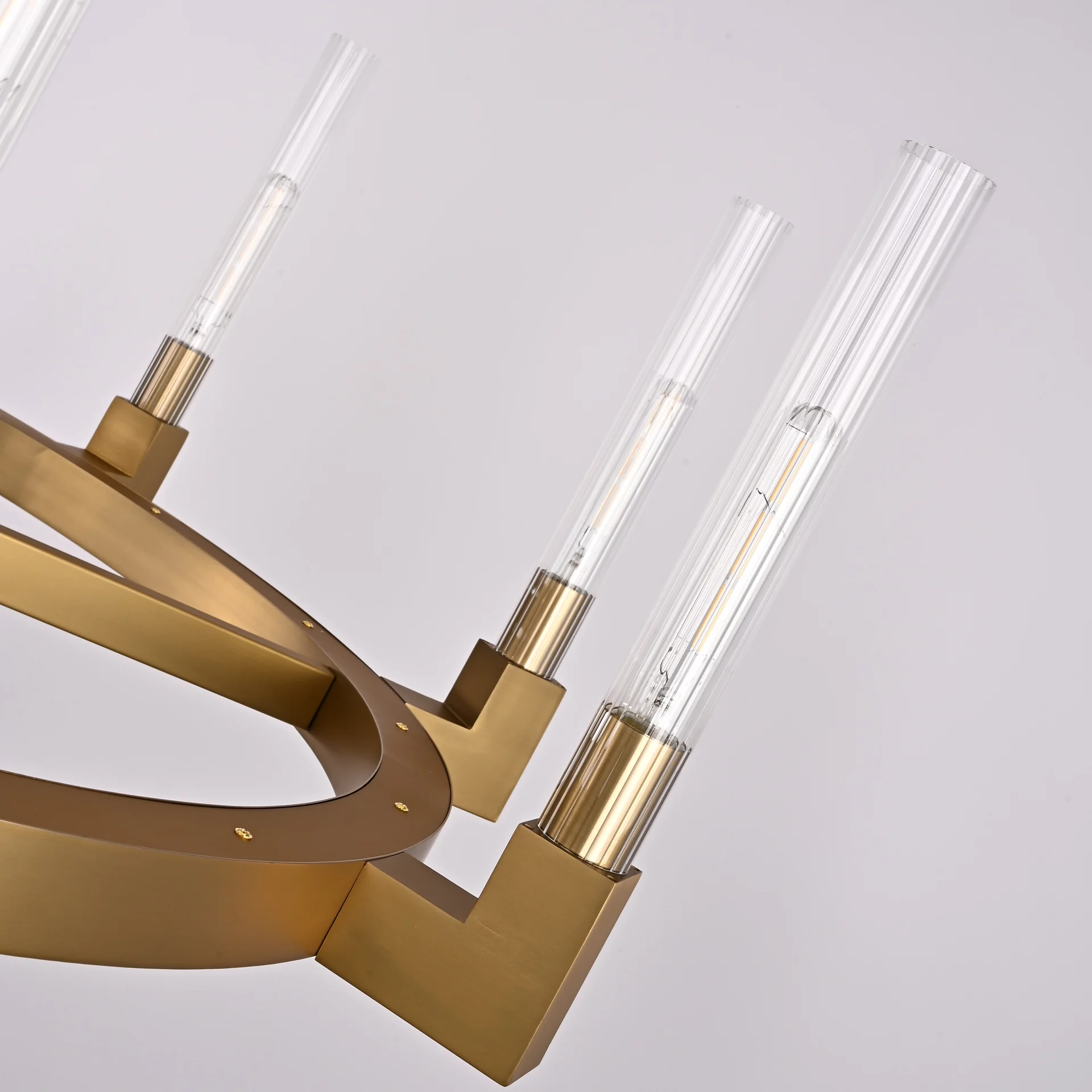 Люстра на штанге CANELLE Round Chandelier 8 Modern Brass - миниатюра 8