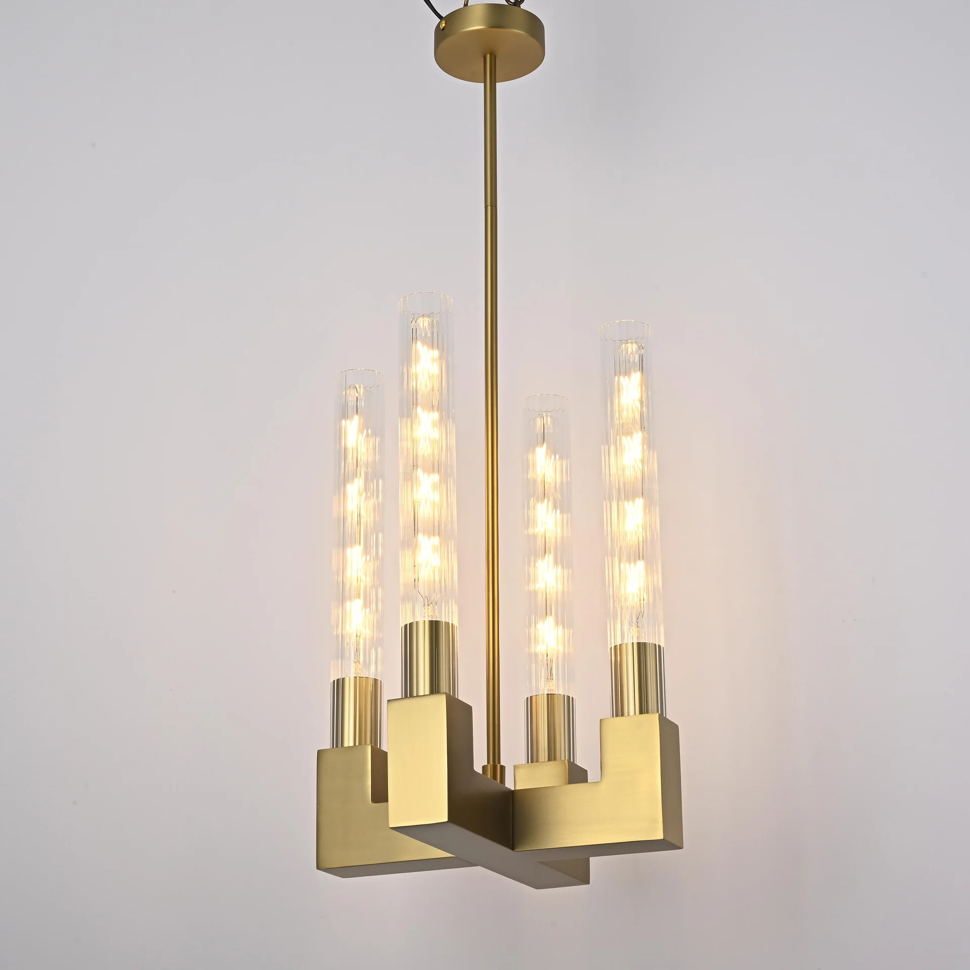 Люстра на штанге CANELLE Pendant lamp 4 Modern Brass - миниатюра 5